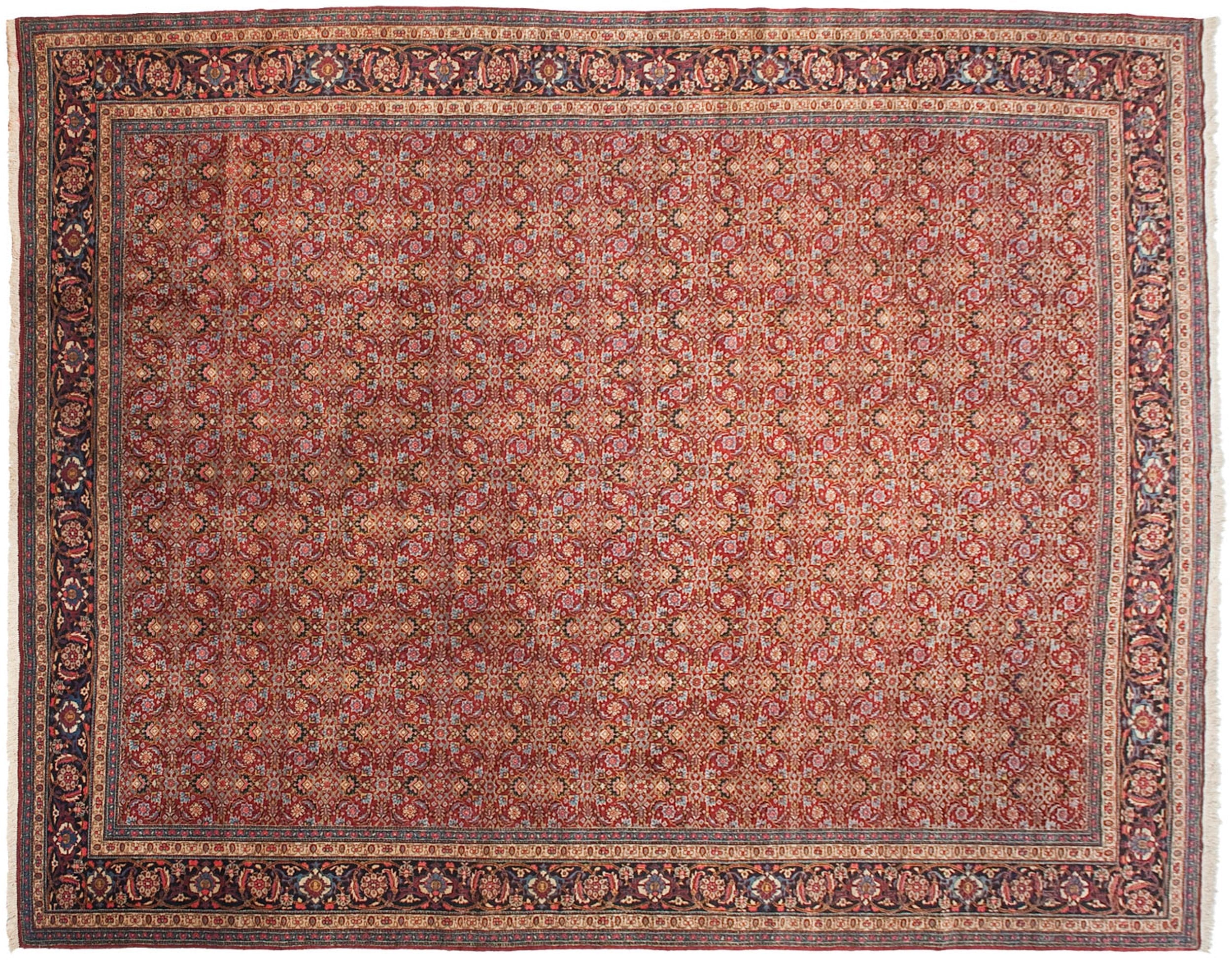 11x14 Vintage Tabriz Carpet - Image 4