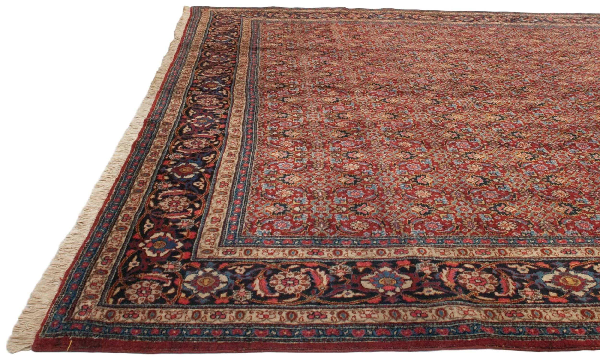 11x14 Vintage Tabriz Carpet - Image 7