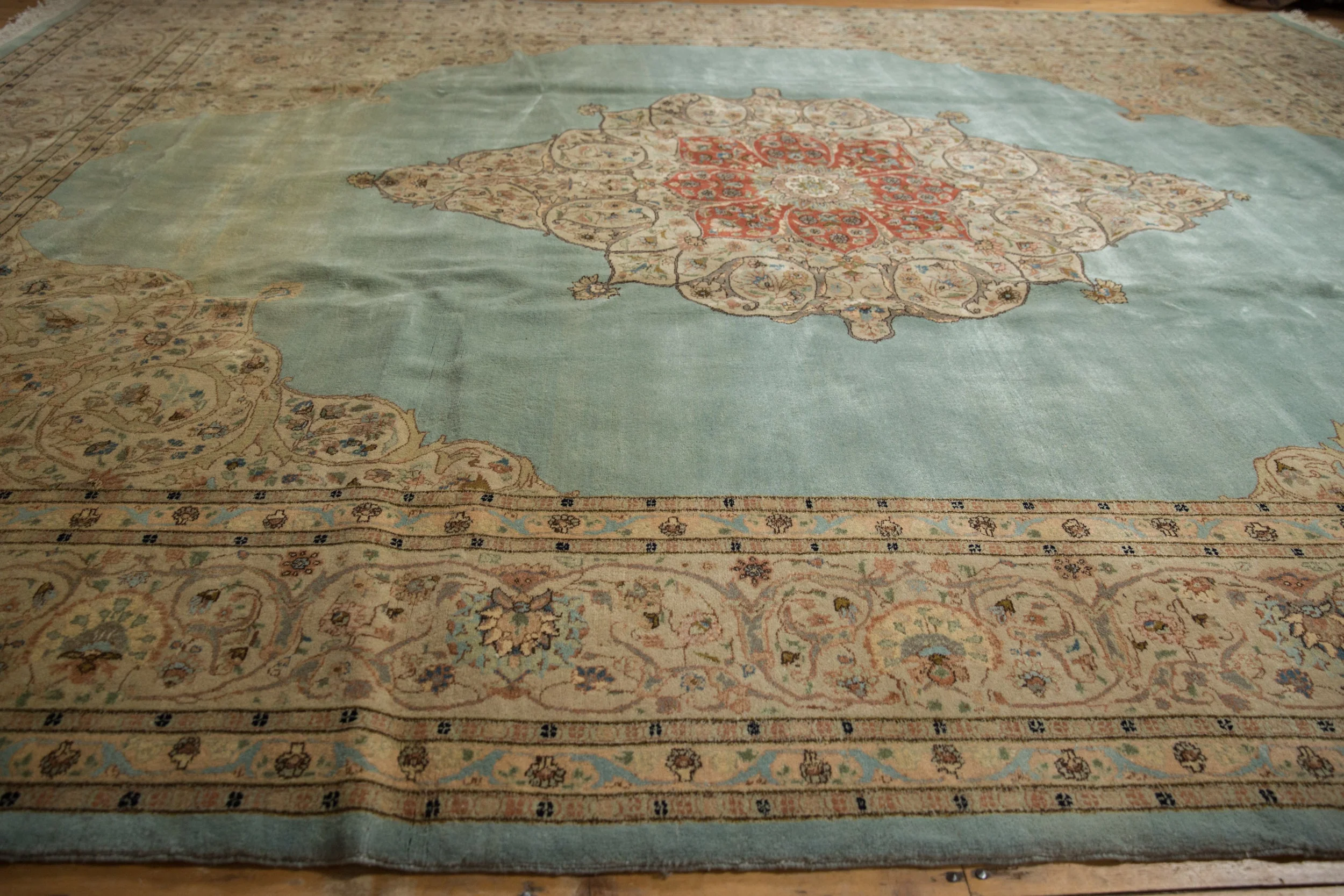 RESERVED 11x14 Vintage Tabriz Carpet - Image 2