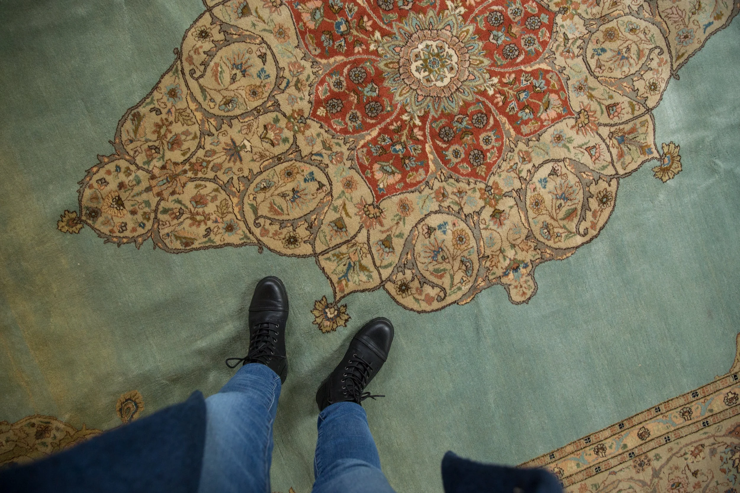 RESERVED 11x14 Vintage Tabriz Carpet - Image 3