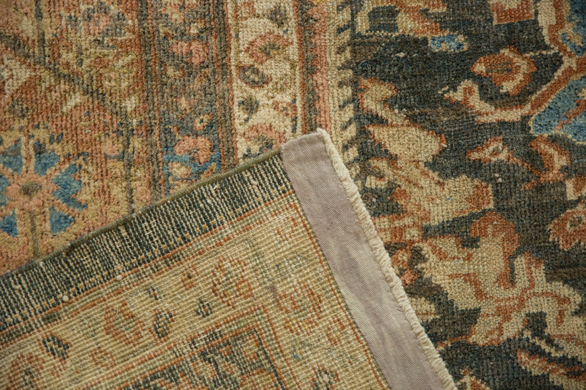 11x15.5 Vintage Distressed Mahal Carpet - Image 14