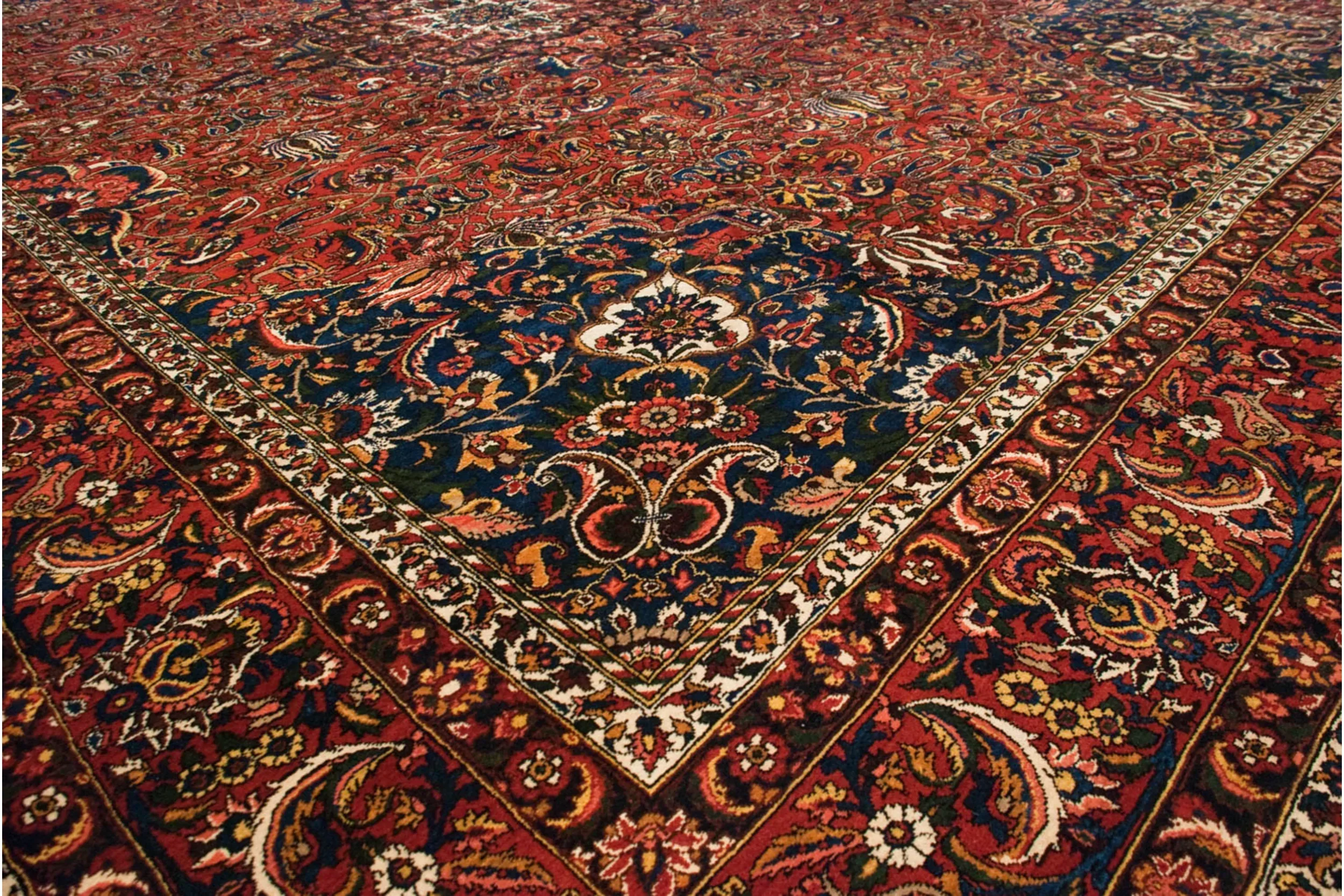 11x15 Vintage Bakhtiari Carpet - Image 7
