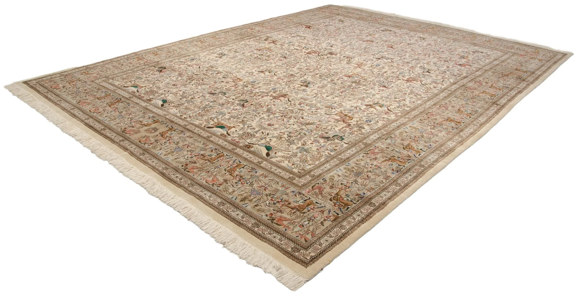 11x15 Vintage Tabriz Carpet - Image 2