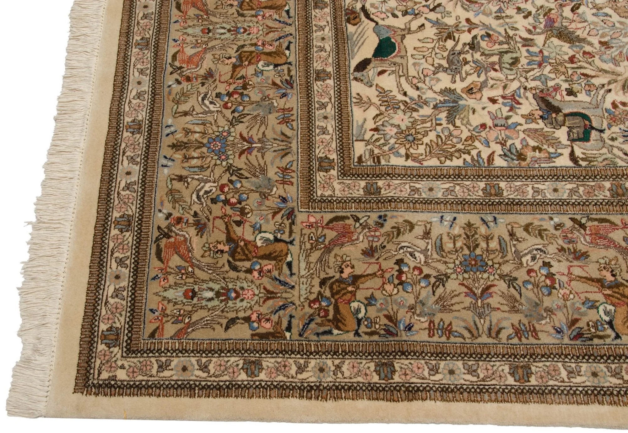 11x15 Vintage Tabriz Carpet - Image 4