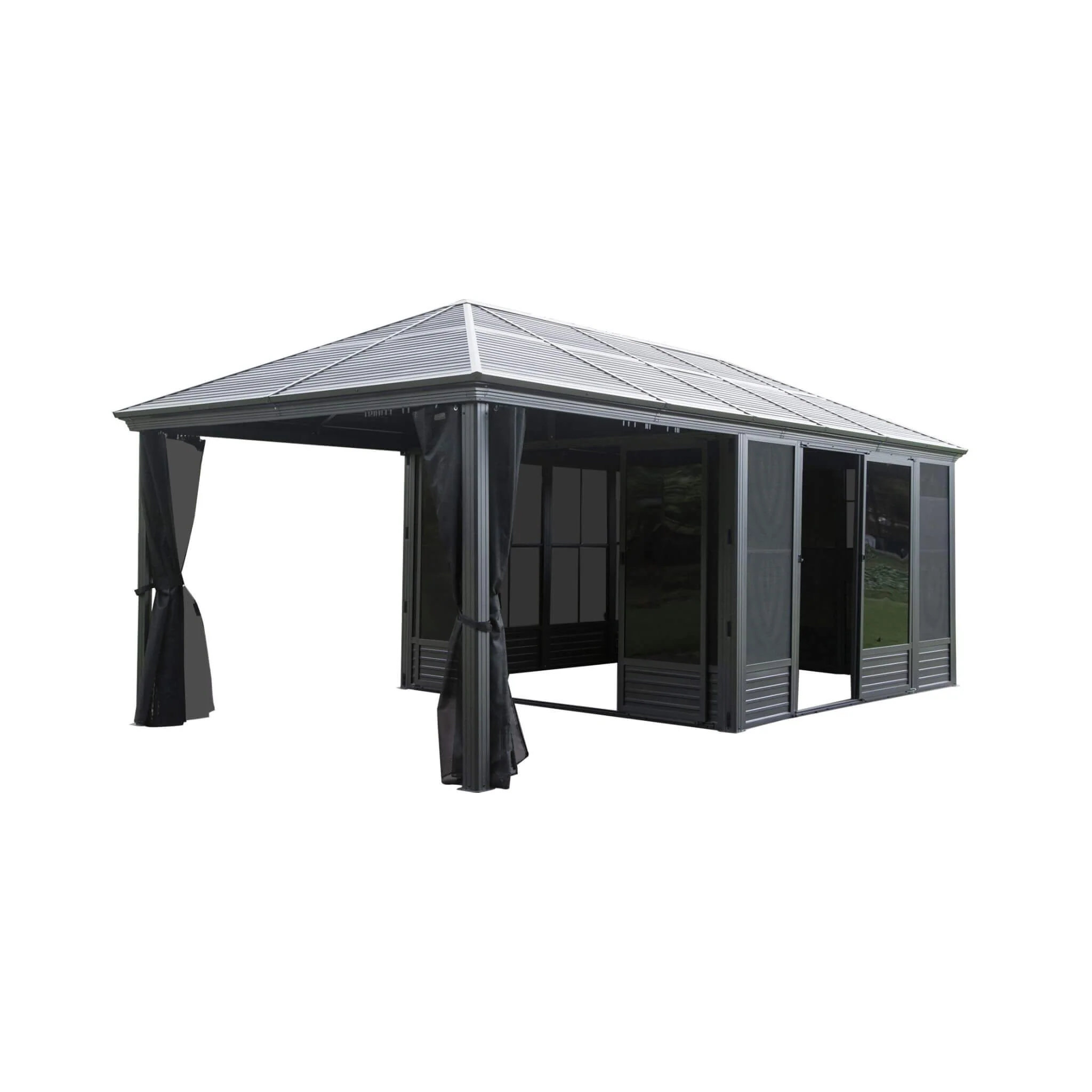 [11X21FT] Alora Outdoor All-Season Solarium Sunroom Gazebo With Galvanized Steel Roof (SAK42018) - Image 3