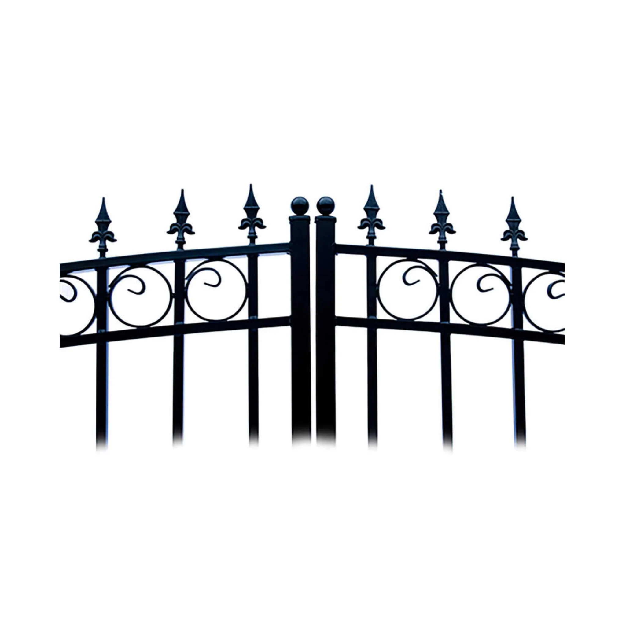 [12-18FT] Heavy-Duty London-Style Powder-Coated Galvanized Steel Dual-Swing Driveway Gate (SAK48520) - Image 10