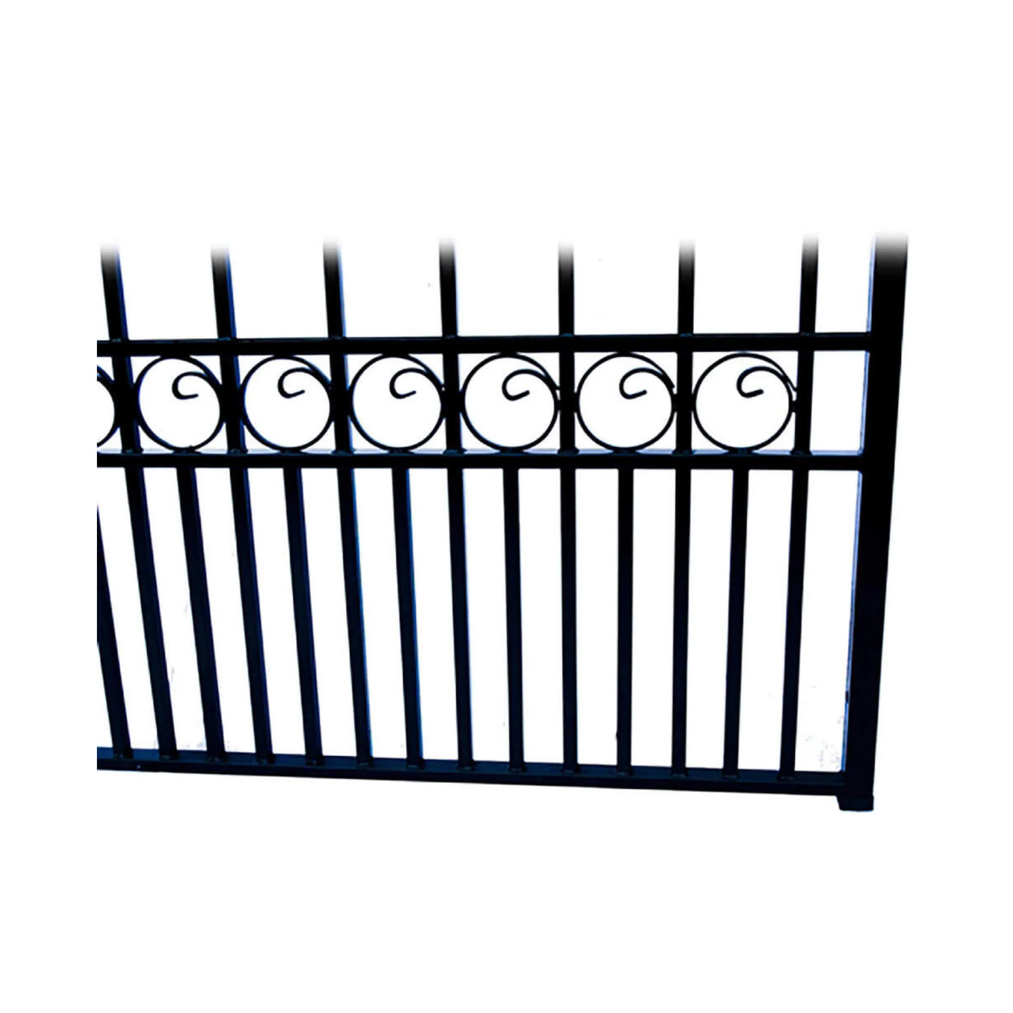 [12-18FT] Heavy-Duty London-Style Powder-Coated Galvanized Steel Dual-Swing Driveway Gate (SAK48520) - Image 7