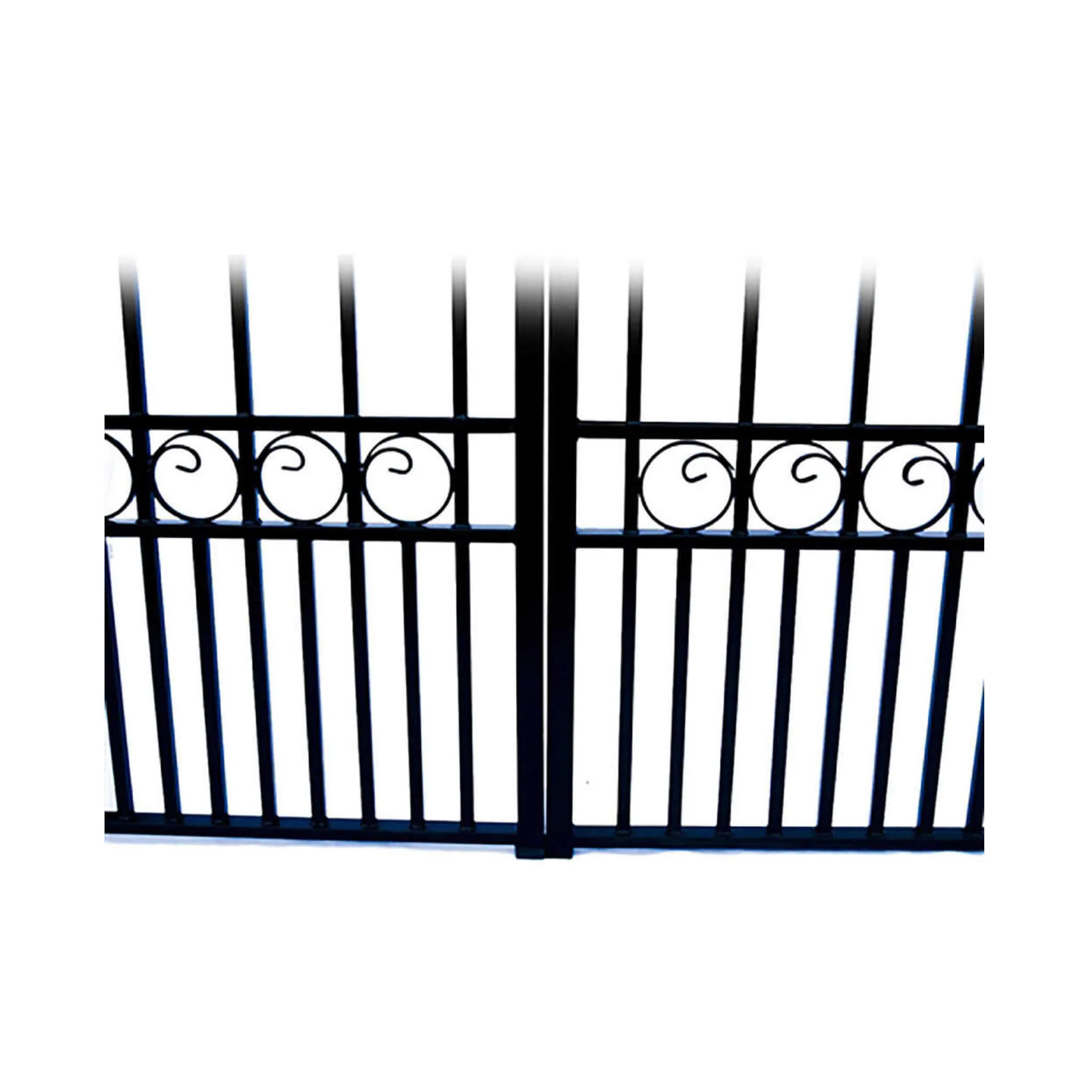 [12-18FT] Heavy-Duty London-Style Powder-Coated Galvanized Steel Dual-Swing Driveway Gate (SAK48520) - Image 8