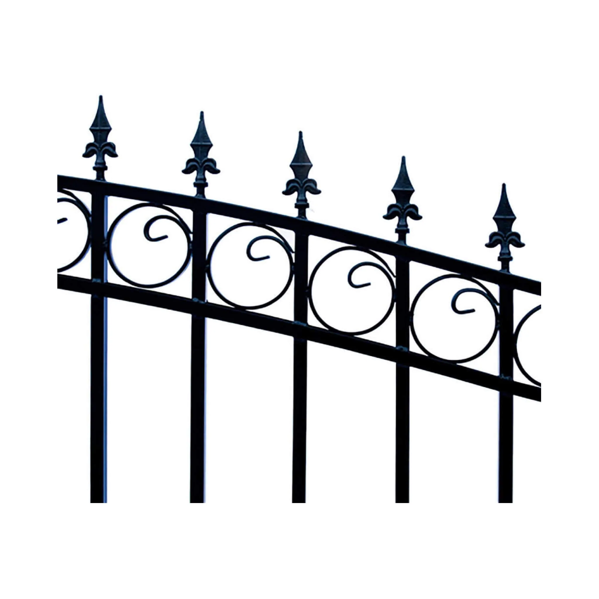 [12-18FT] Heavy-Duty London-Style Powder-Coated Galvanized Steel Dual-Swing Driveway Gate (SAK48520) - Image 9