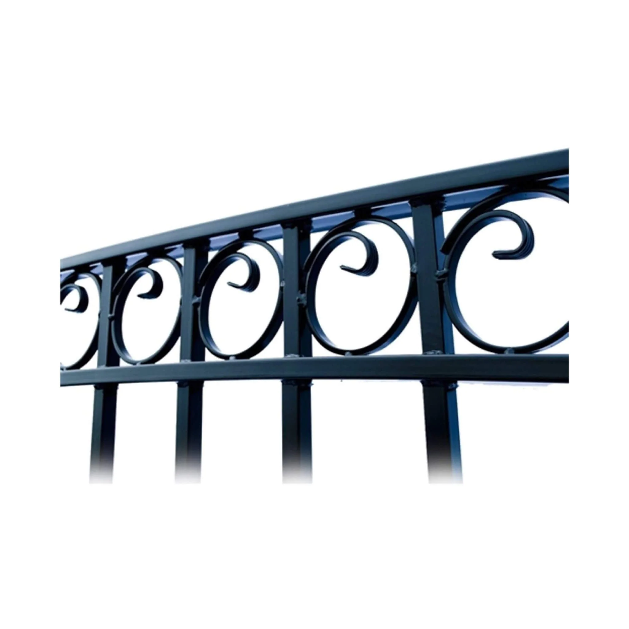 [12-18FT] Heavy-Duty Paris-Style Galvanized Steel Single-Swing Driveway Gate (SAK78643) - Image 4