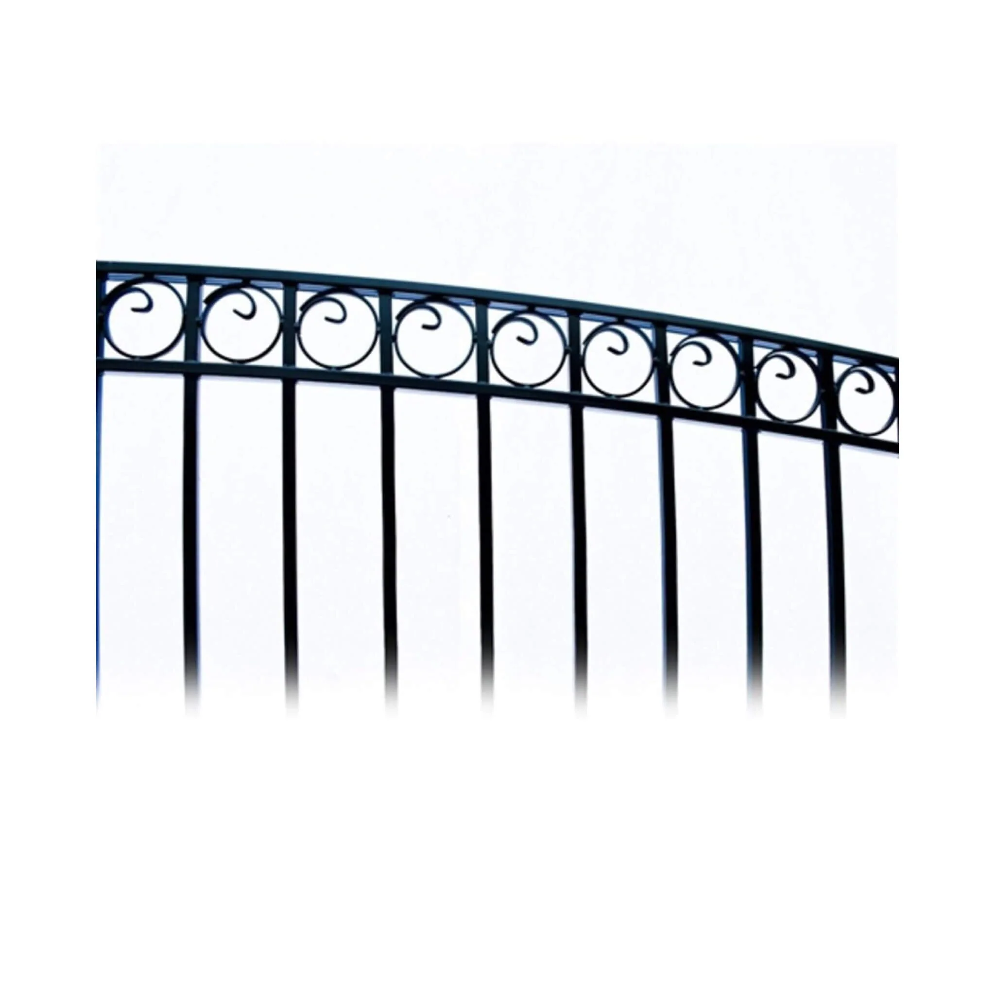[12-18FT] Heavy-Duty Paris-Style Galvanized Steel Single-Swing Driveway Gate (SAK78643) - Image 5