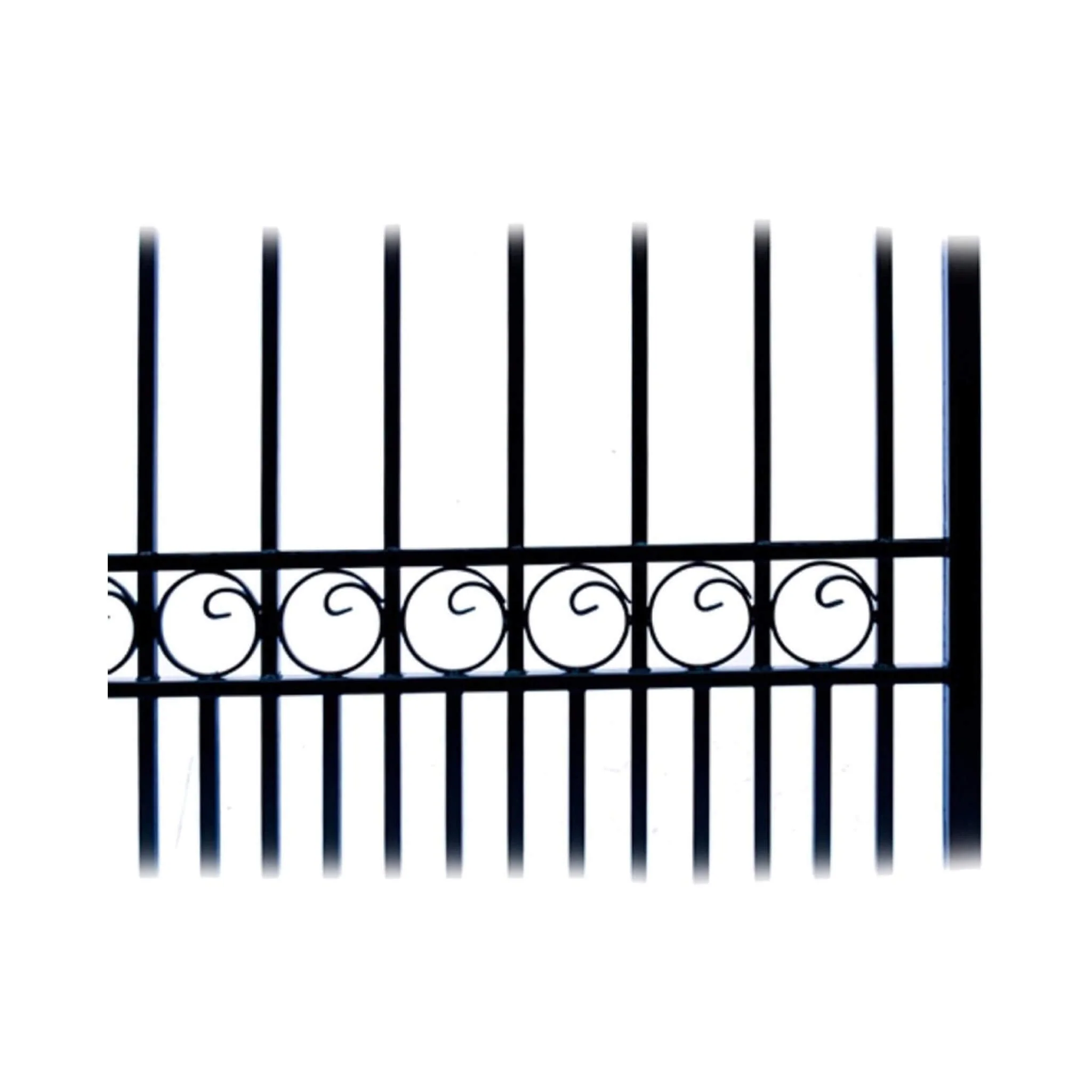[12-18FT] Heavy-Duty Paris-Style Galvanized Steel Single-Swing Driveway Gate (SAK78643) - Image 6