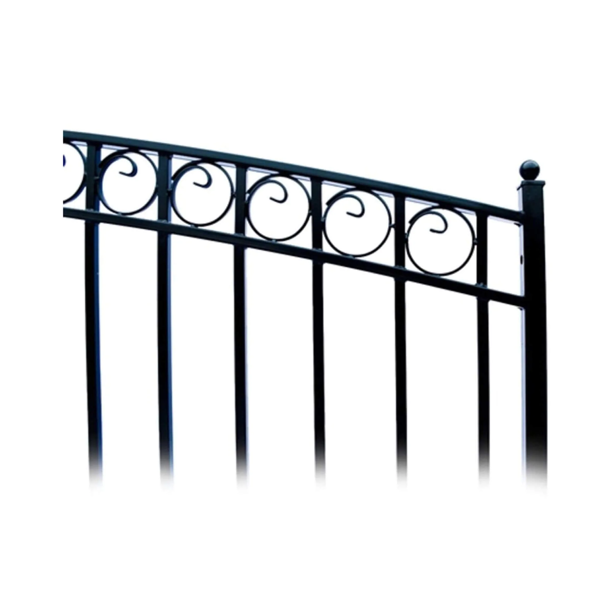 [12-18FT] Heavy-Duty Paris-Style Galvanized Steel Single-Swing Driveway Gate (SAK78643) - Image 7