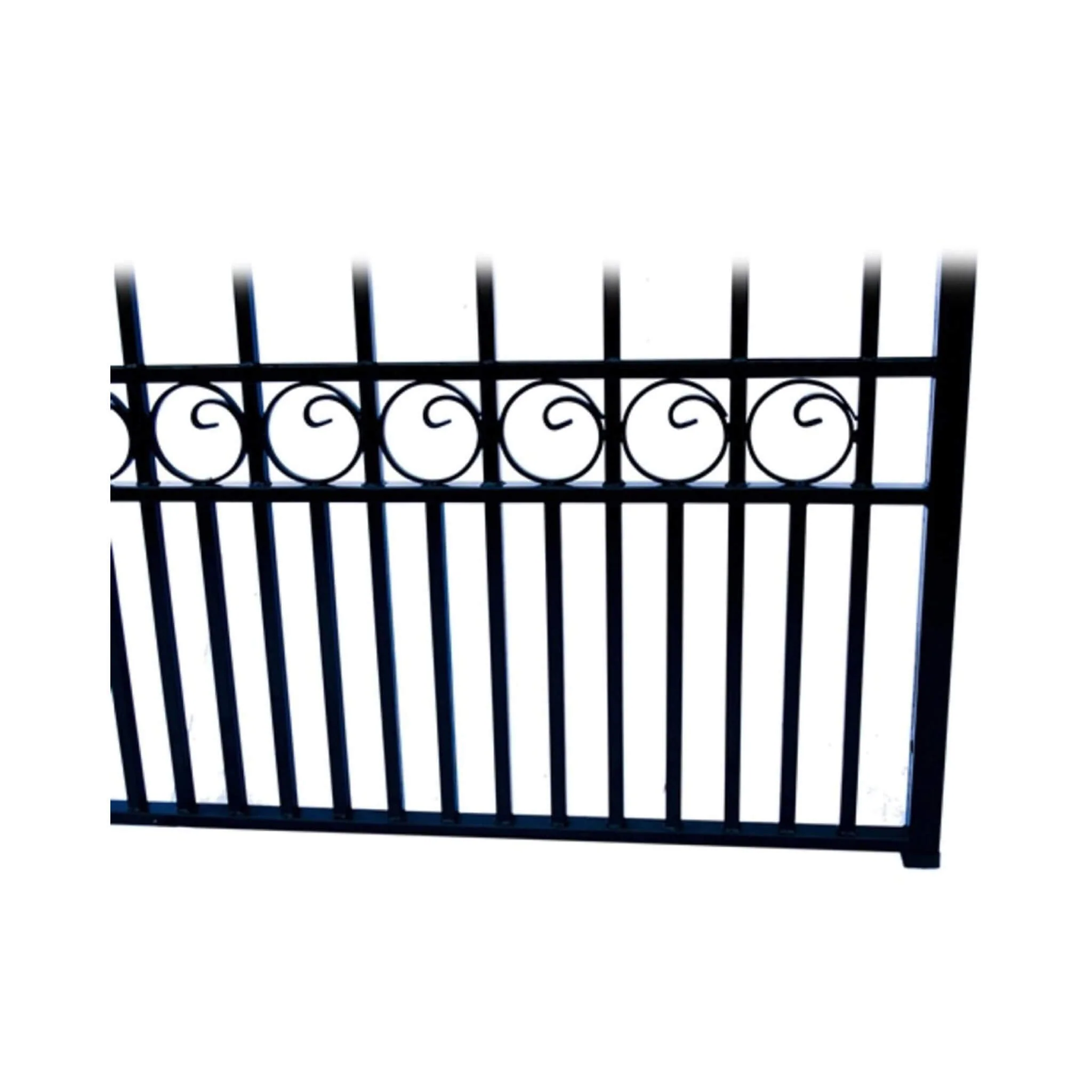 [12-18FT] Heavy-Duty Paris-Style Galvanized Steel Single-Swing Driveway Gate (SAK78643) - Image 8