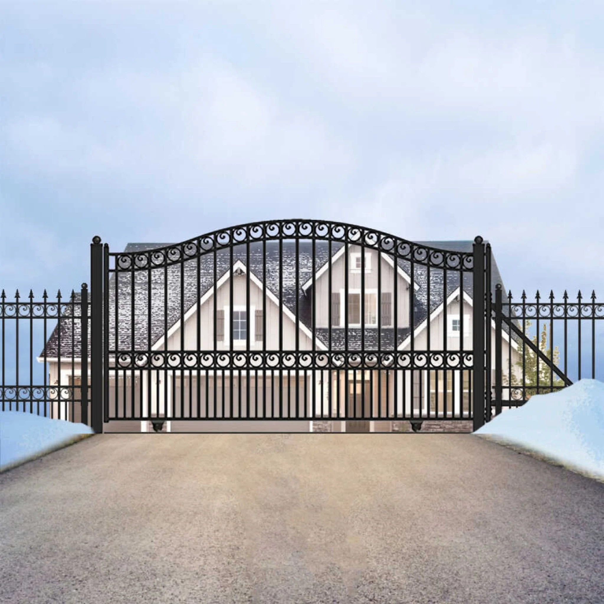 [12-18FT] Heavy-Duty Paris-Style Premium Steel Sliding Driveway Gate (SAK14850) - Image 3