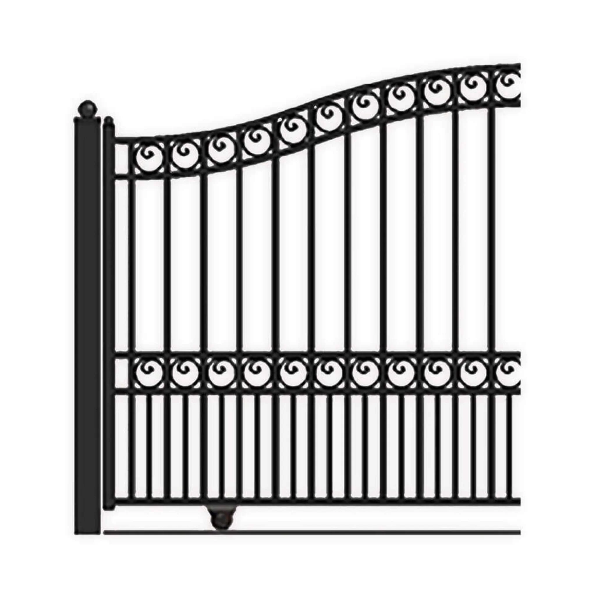 [12-18FT] Heavy-Duty Paris-Style Premium Steel Sliding Driveway Gate (SAK14850) - Image 5