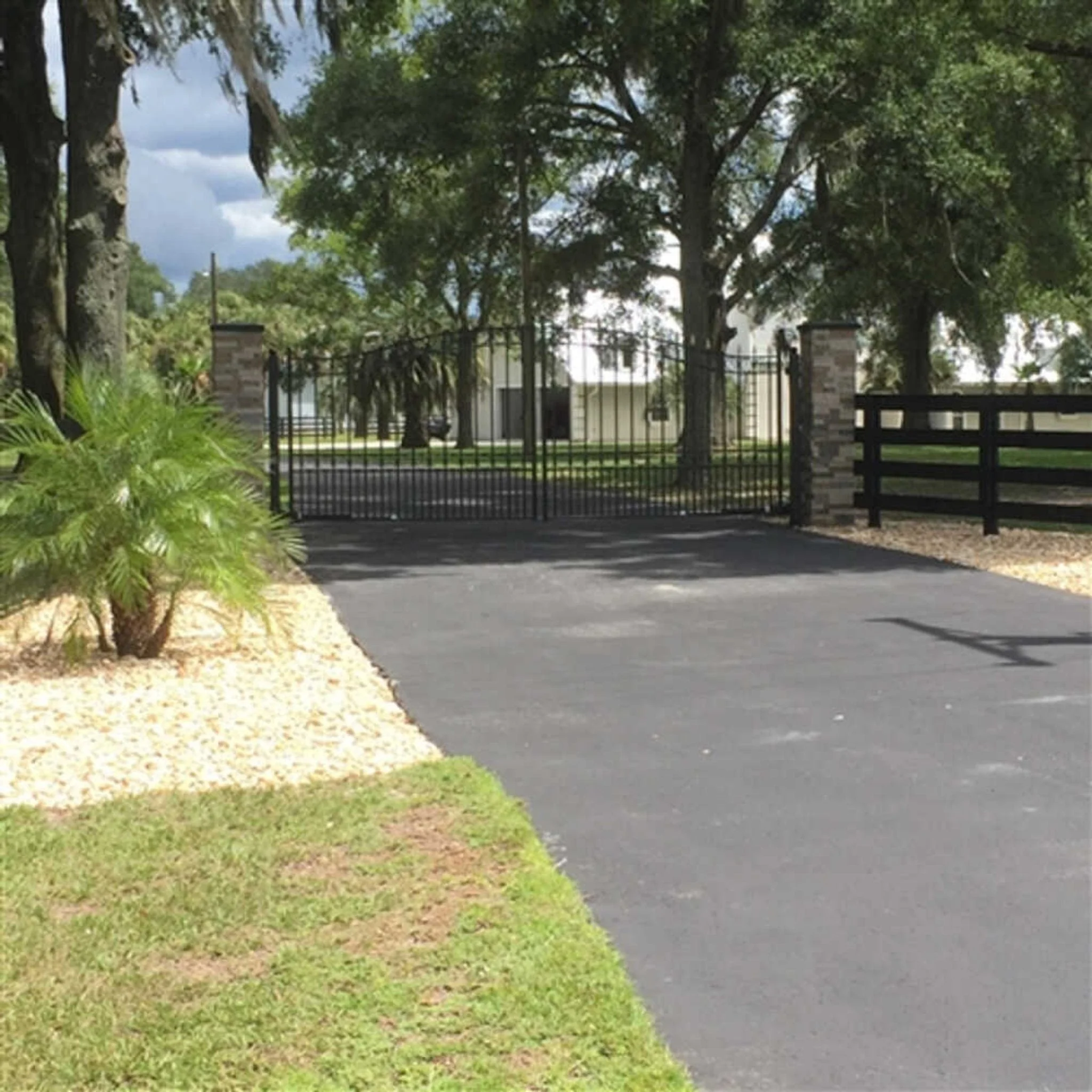 [12-18FT] Heavy-Duty Prague-Style Powder-Coated Galvanized Steel Dual Swing Driveway Gate (SAK48530) - Image 7
