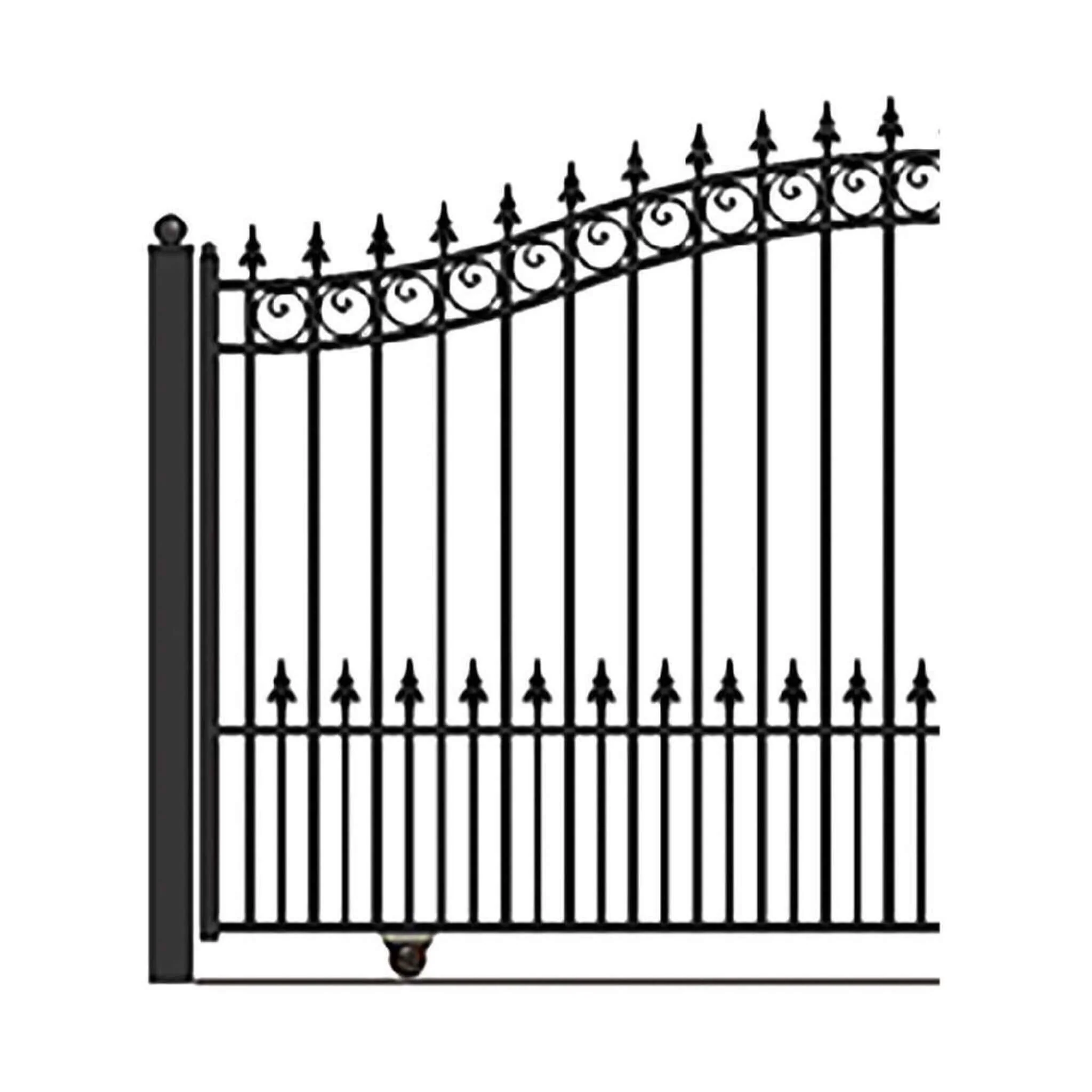 [12-18FT] Heavy-Duty Prague-Style Premium Steel Sliding Driveway Gate (SAK71492) - Image 6