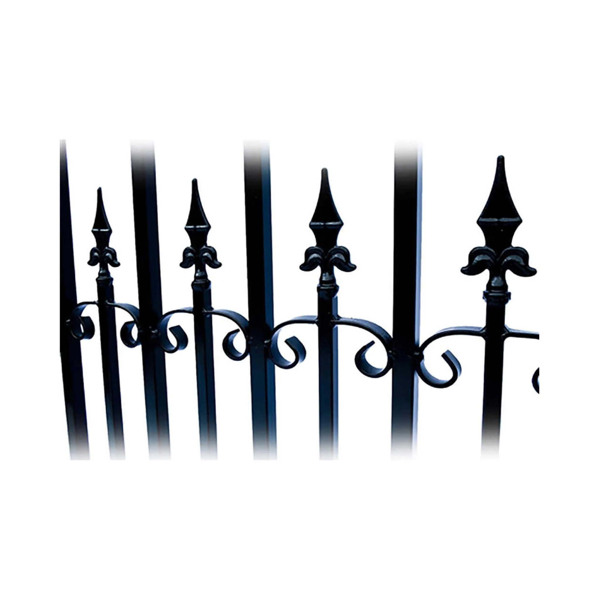 [12-18FT] Heavy-Duty Venice-Style Steel Dual-Swing Driveway Gate (SAK68025) - Image 4