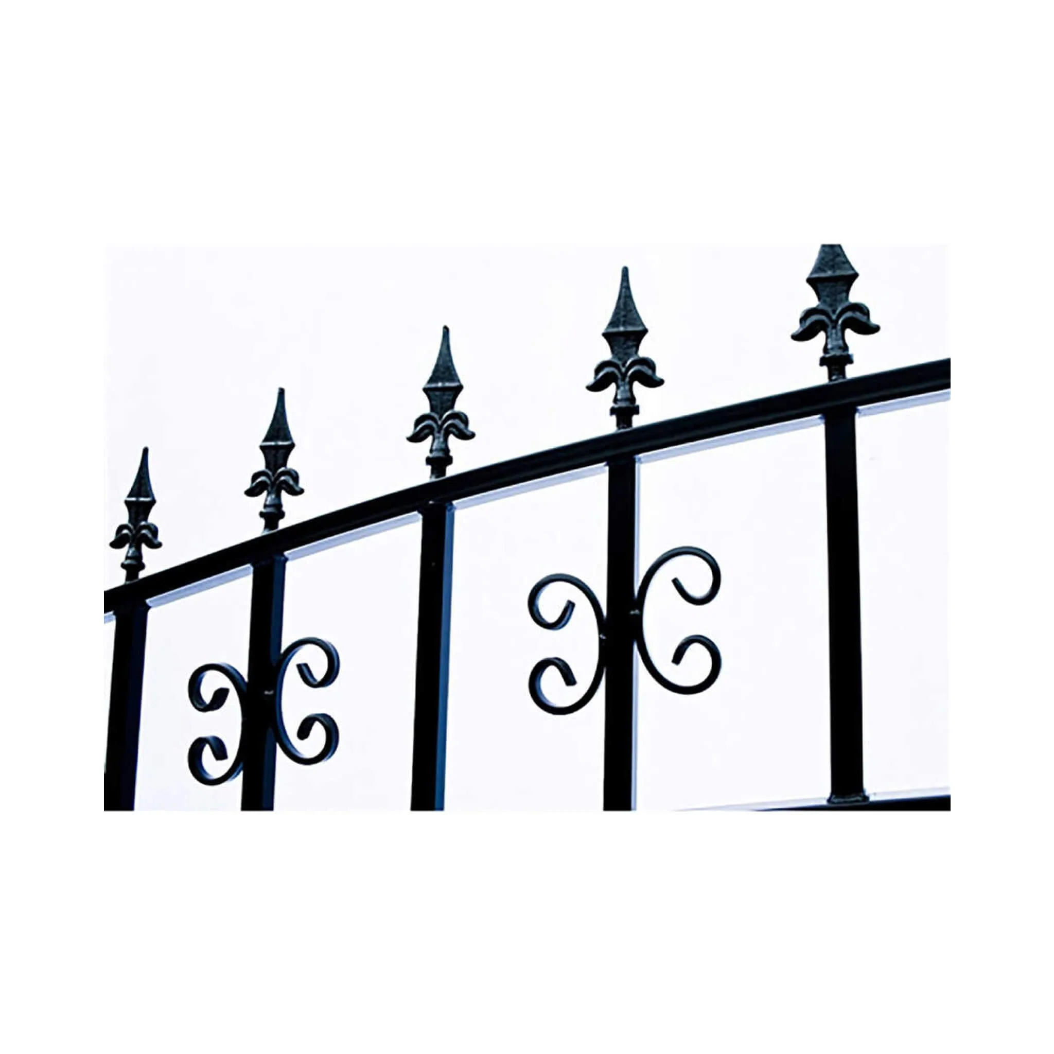 [12-18FT] Heavy-Duty Venice-Style Steel Dual-Swing Driveway Gate (SAK68025) - Image 5