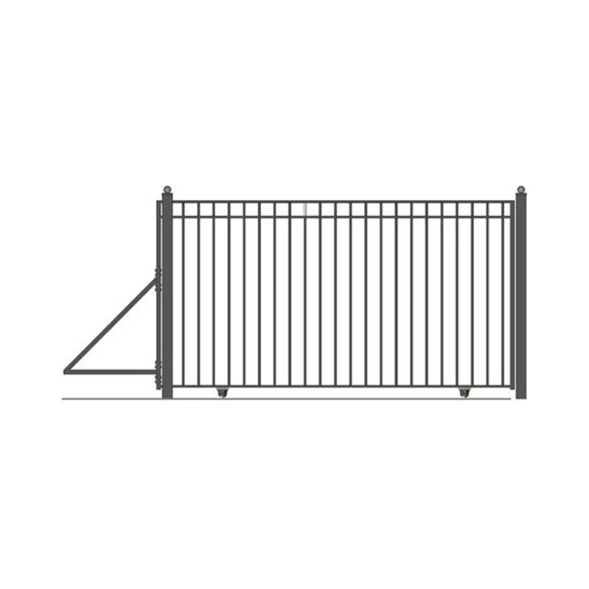 [12-30FT] Heavy-Duty Madrid-Style Premium Steel Sliding Driveway Gate (SAK23857) - Image 5