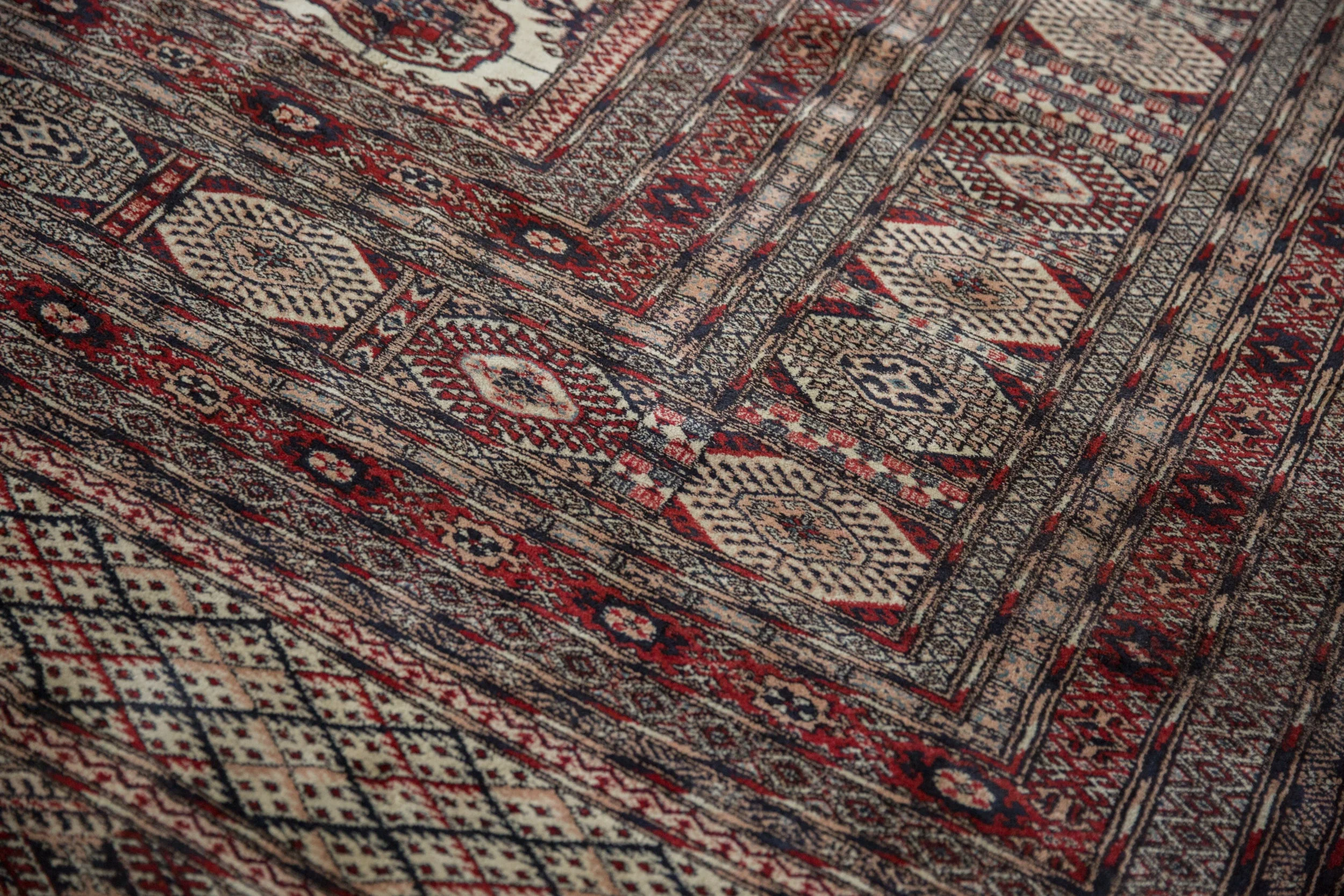 12.5x12.5 Vintage Fine Pakistani Bokhara Design Square Carpet - Image 11
