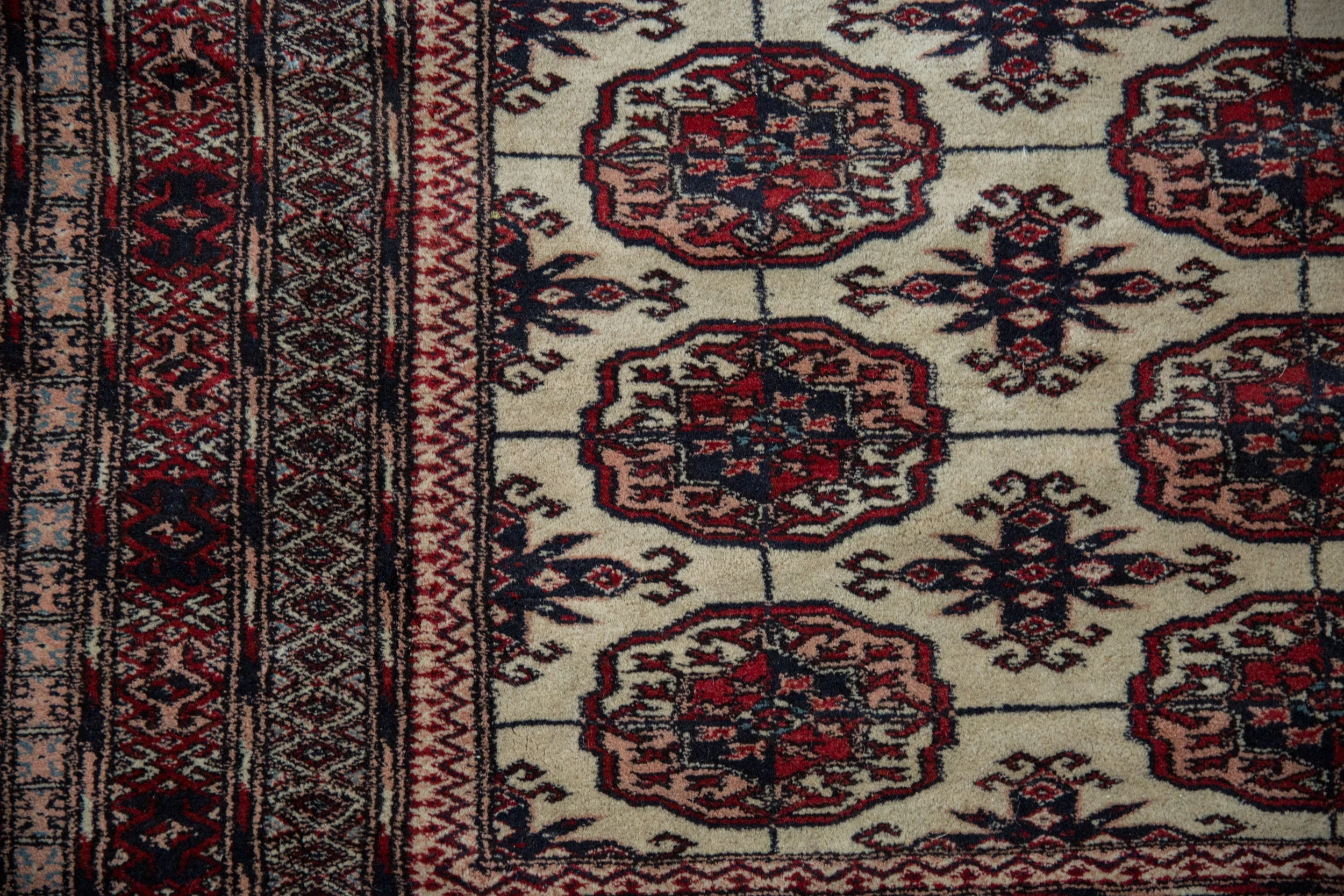 12.5x12.5 Vintage Fine Pakistani Bokhara Design Square Carpet - Image 5