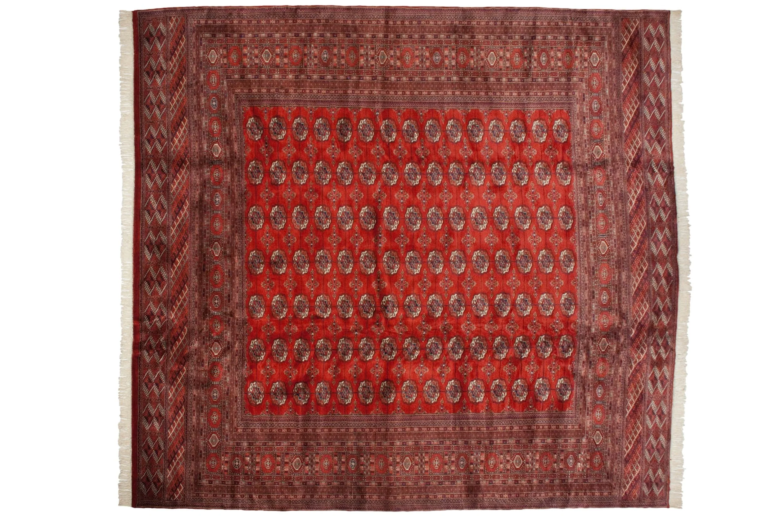 12.5x13 Vintage Fine Bokhara Square Carpet - Image 2