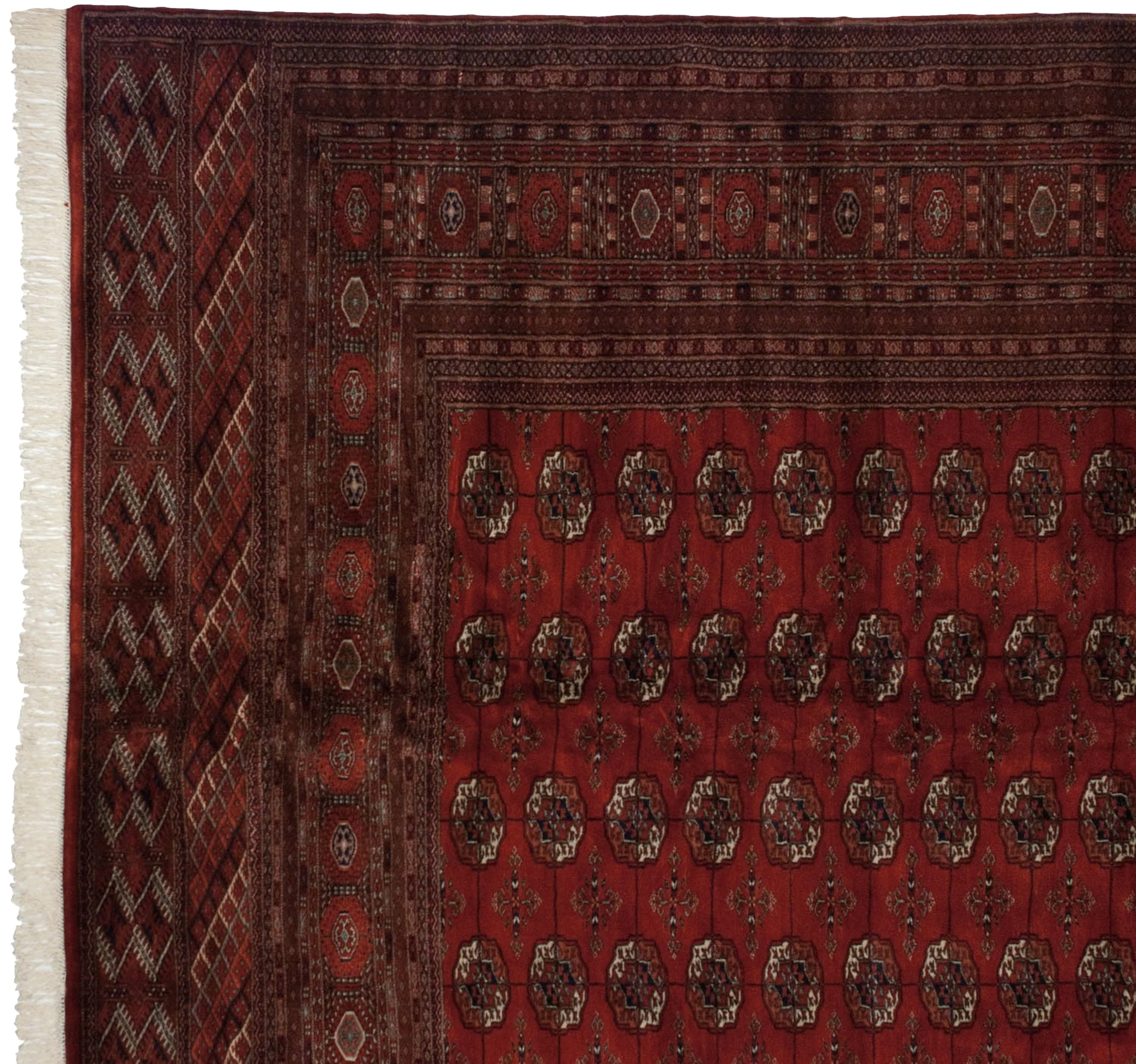 12.5x13 Vintage Fine Bokhara Square Carpet - Image 5