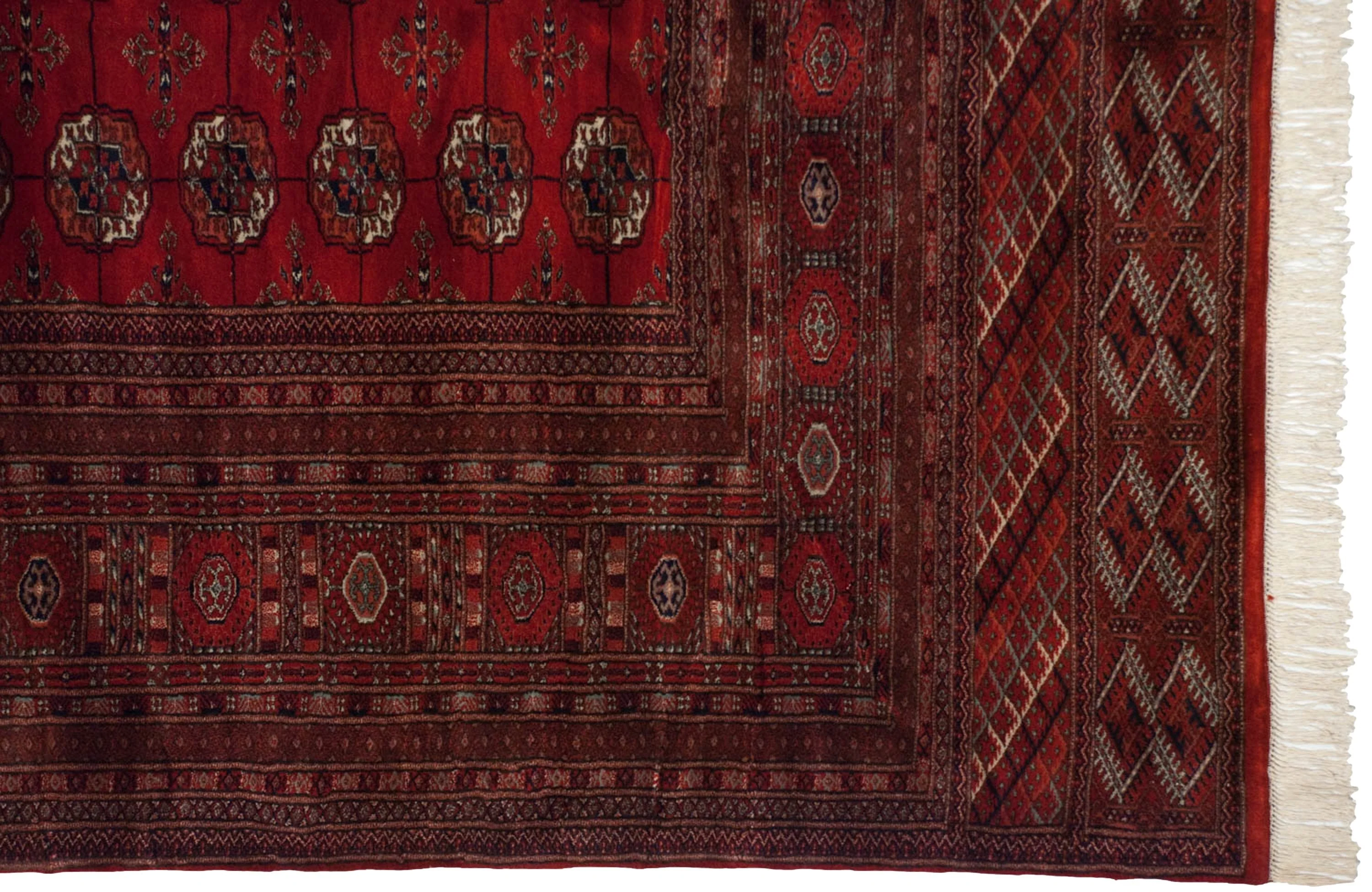 12.5x13 Vintage Fine Bokhara Square Carpet - Image 6