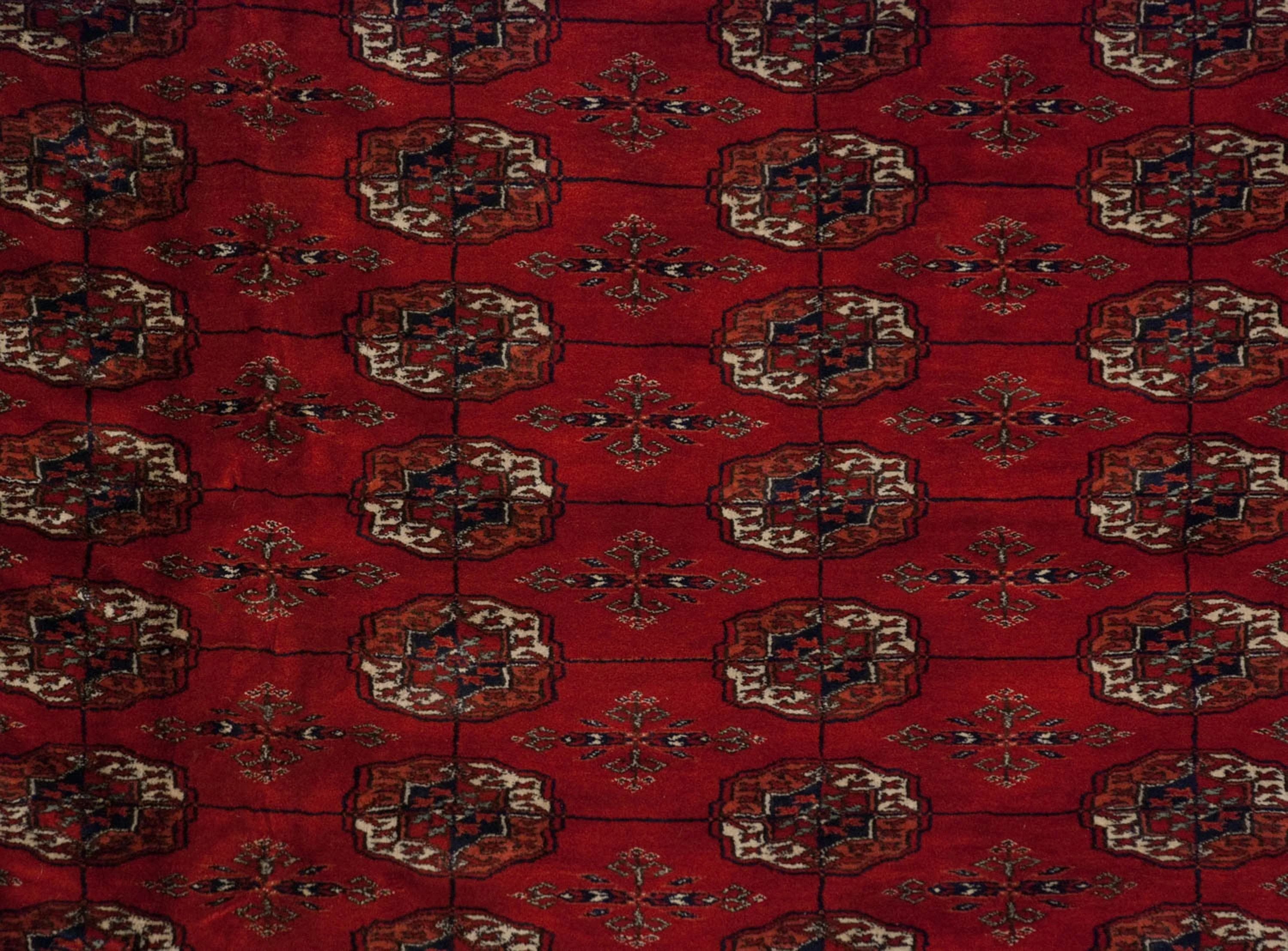12.5x13 Vintage Fine Bokhara Square Carpet - Image 7