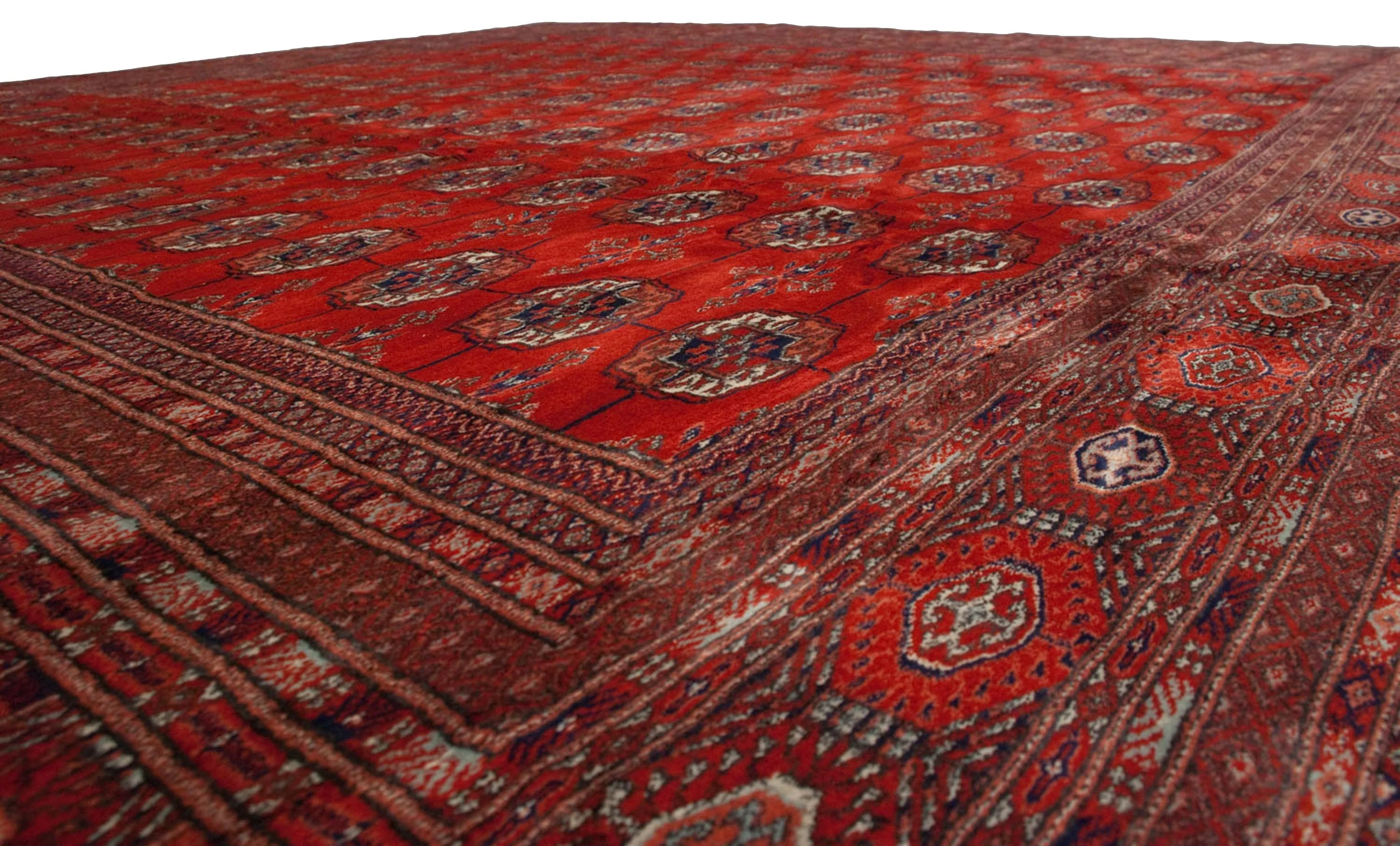 12.5x13 Vintage Fine Bokhara Square Carpet - Image 9