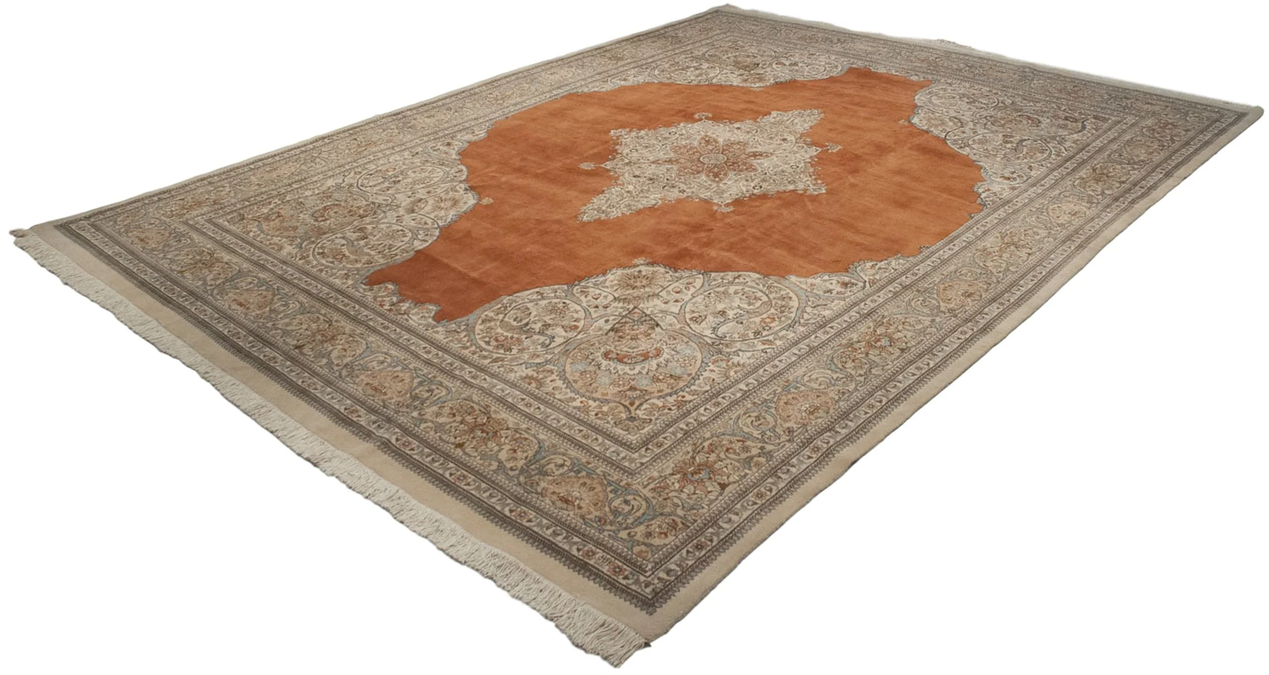 12.5x17.5 Vintage Tabriz Carpet - Image 10