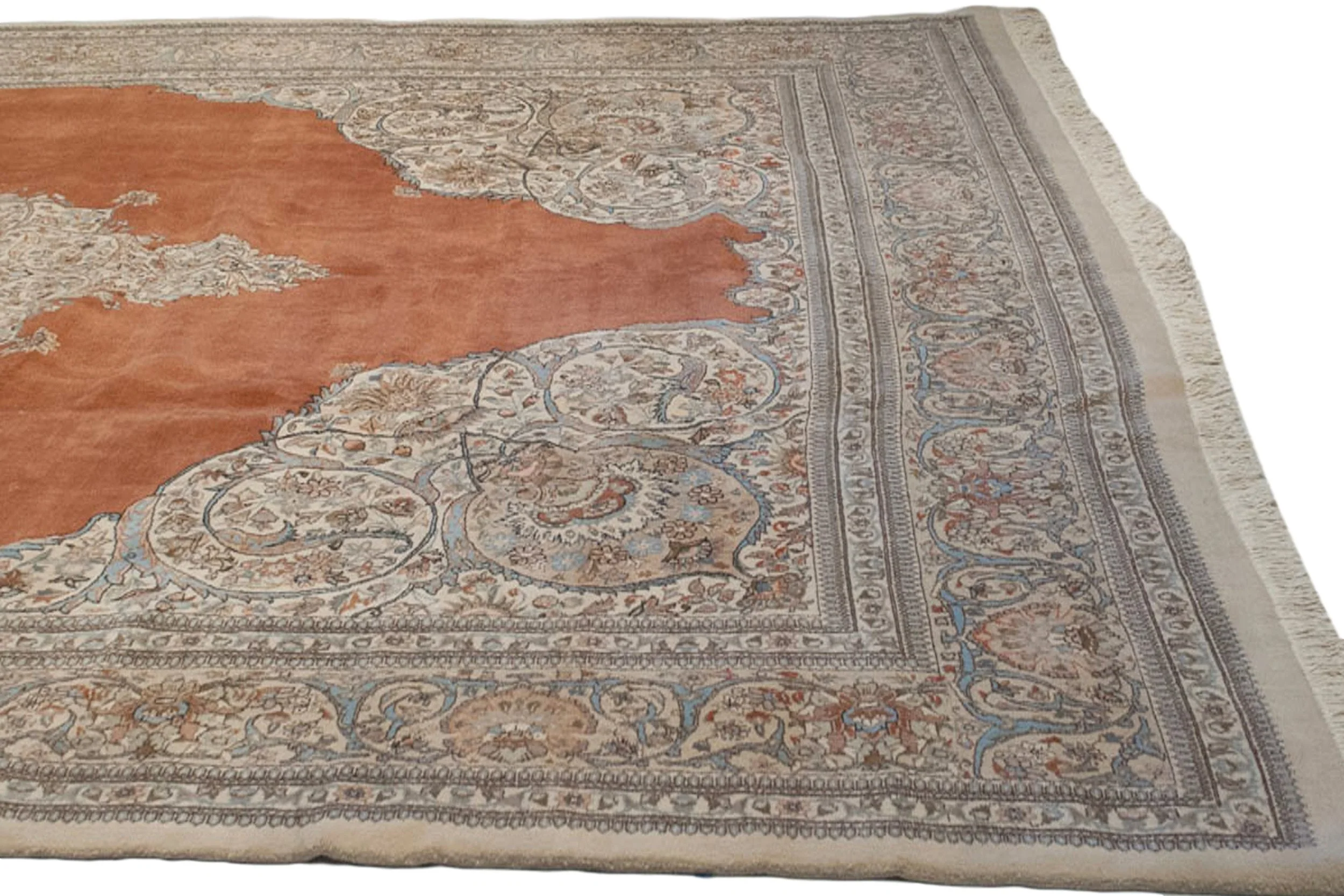 12.5x17.5 Vintage Tabriz Carpet - Image 2