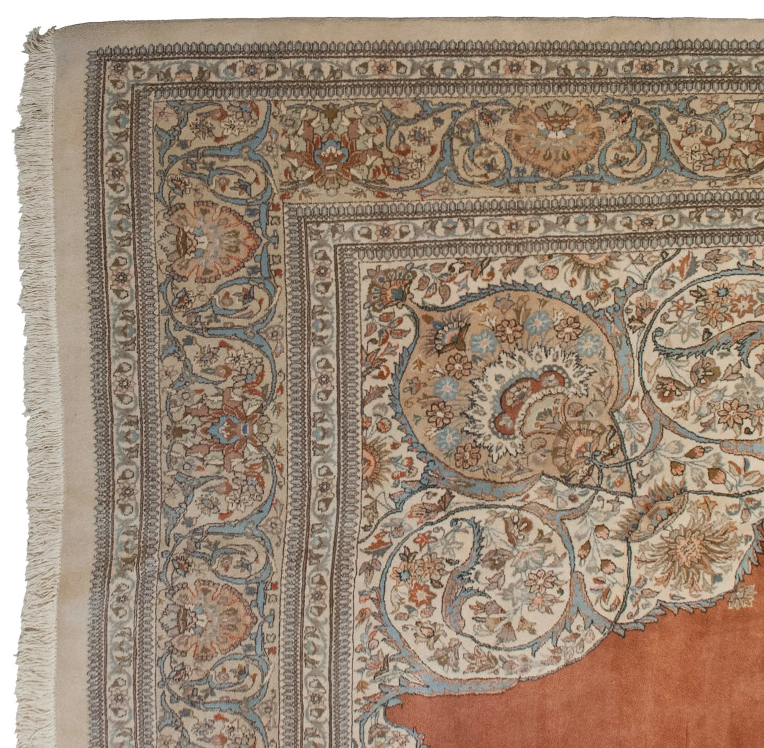 12.5x17.5 Vintage Tabriz Carpet - Image 5