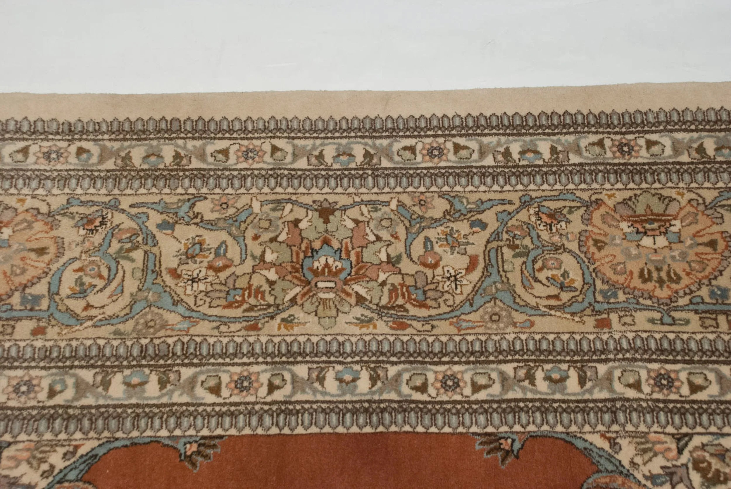 12.5x17.5 Vintage Tabriz Carpet - Image 6