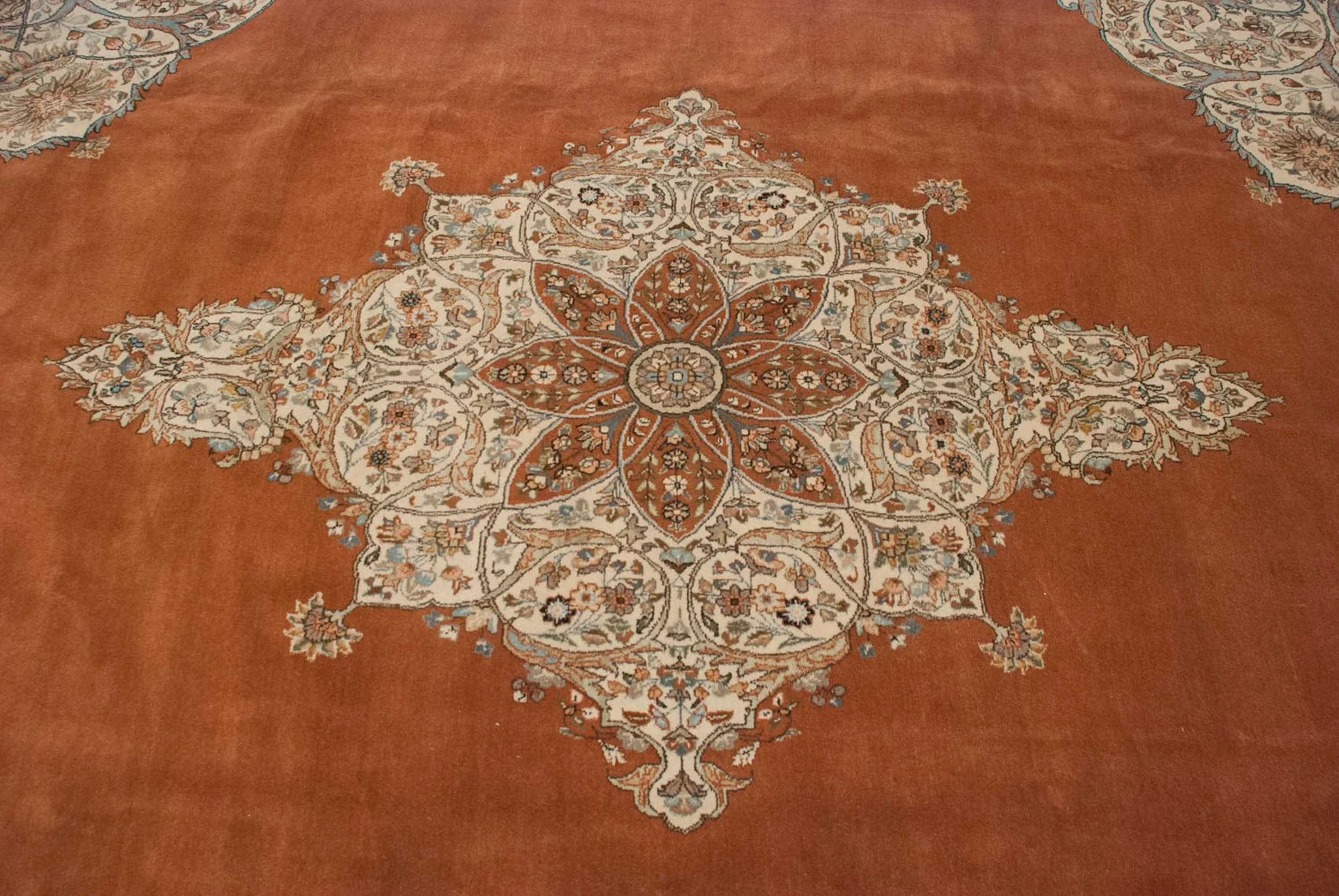 12.5x17.5 Vintage Tabriz Carpet - Image 8