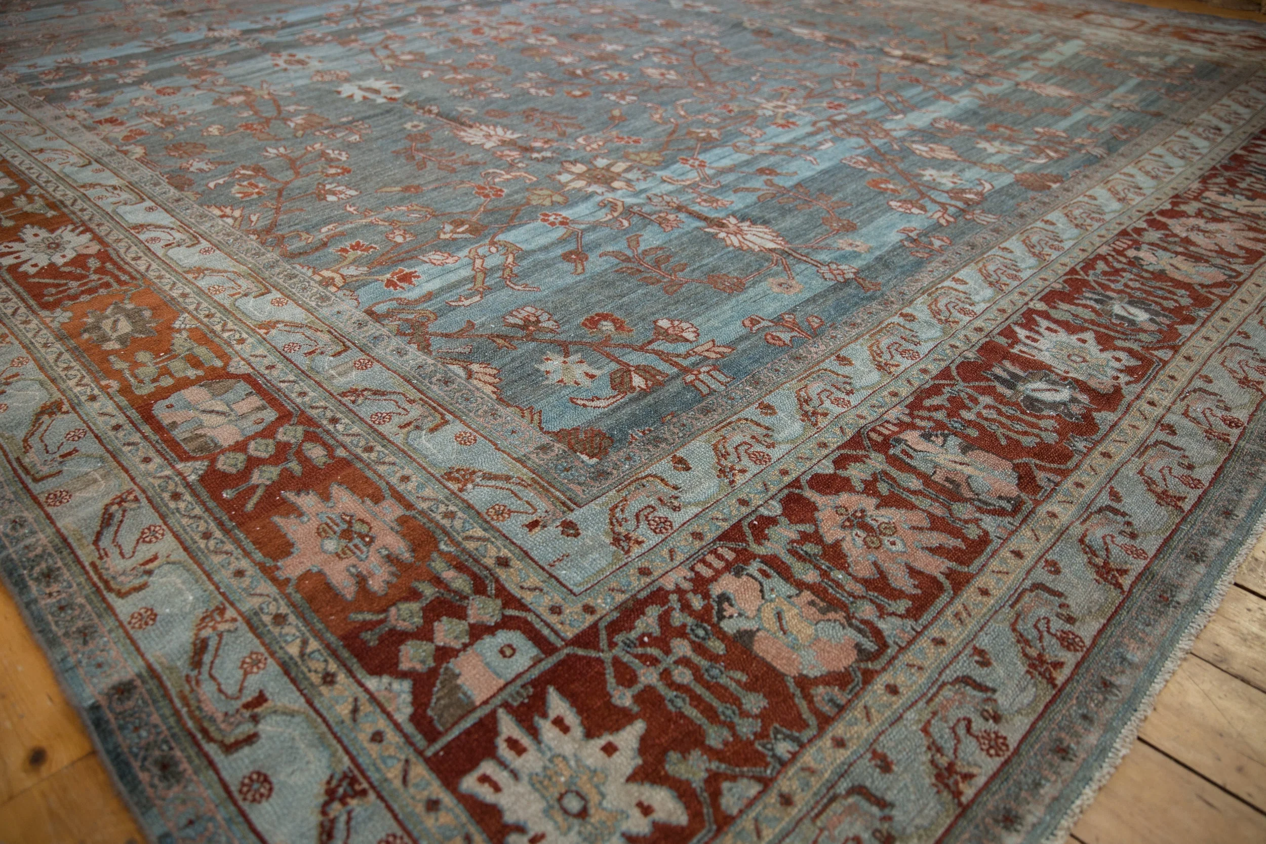 12.5x20 Vintage Distressed Bibikabad Carpet - Image 10
