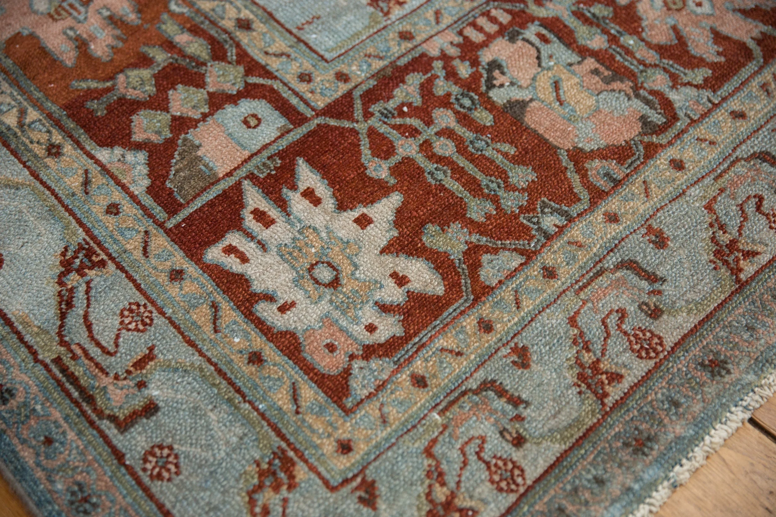12.5x20 Vintage Distressed Bibikabad Carpet - Image 11