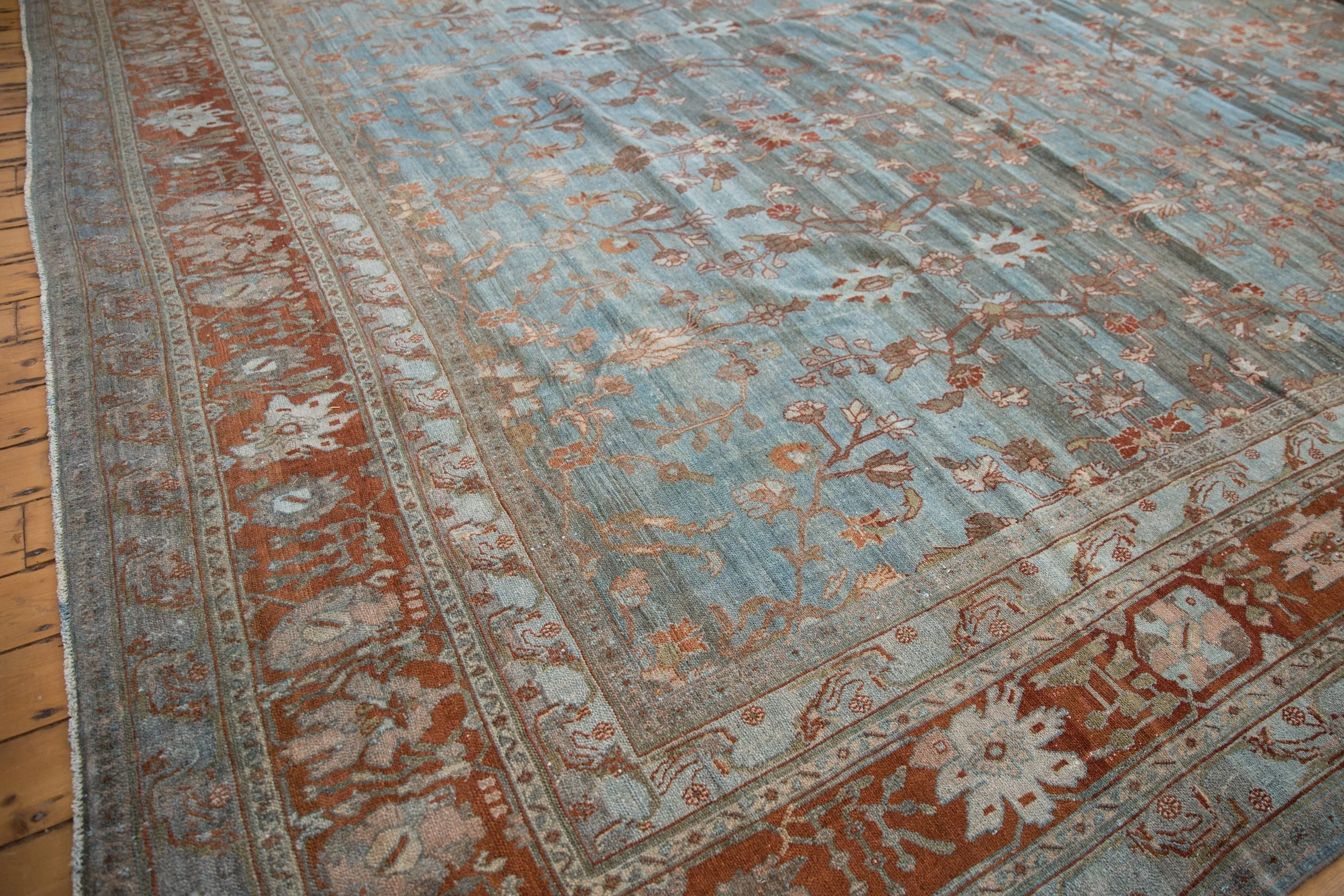 12.5x20 Vintage Distressed Bibikabad Carpet - Image 3