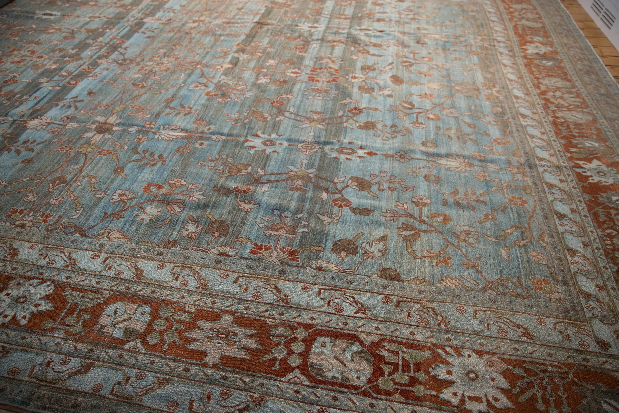 12.5x20 Vintage Distressed Bibikabad Carpet - Image 6