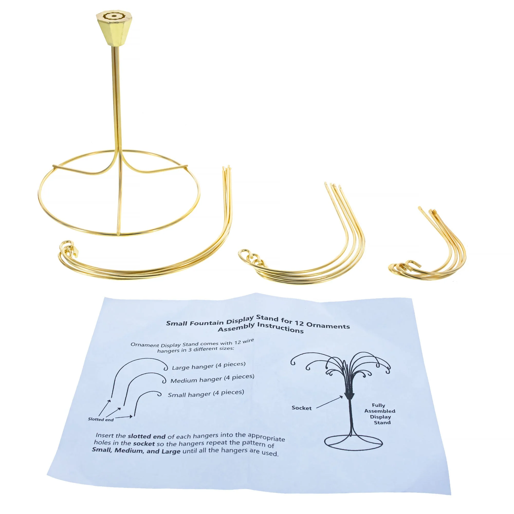 12-Arm Spiral Fountain Brass Gold Metal Ornament Stand Display 11.5 Inches (Taiwan) - Image 4