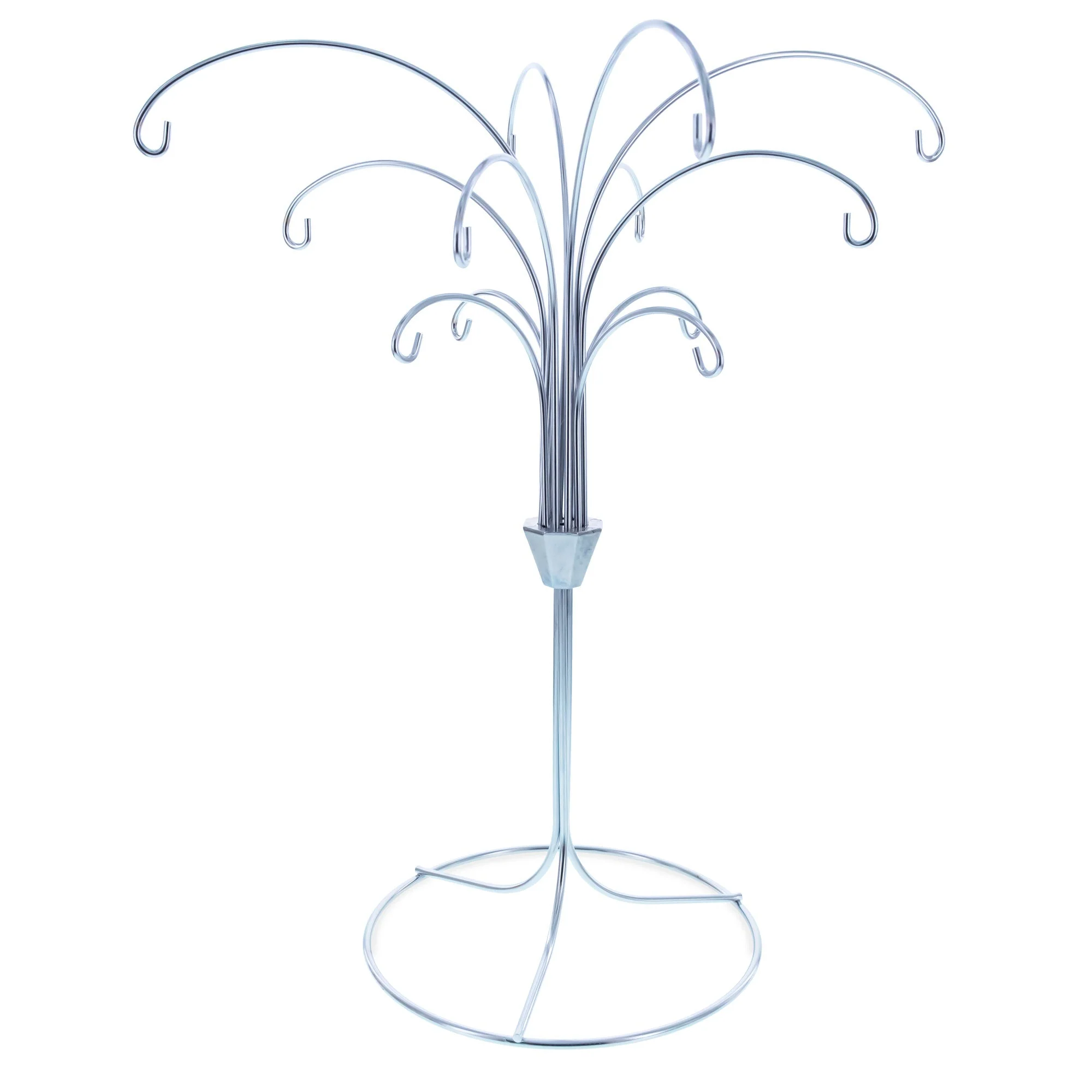 12-Arm Spiral Fountain Brass Silver Metal Ornament Stand Display 11.5 Inches (Taiwan) - Image 3
