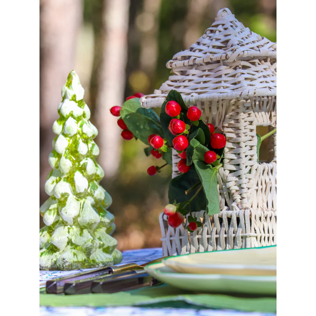 12 Large White Rattan Pagoda Lanterns - Handmade - Image 6