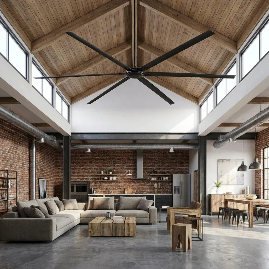 120 Inch HVLS Fan Jupiter Industrial Aluminum Extra Large Ceiling Fan with Remote Control - Image 2