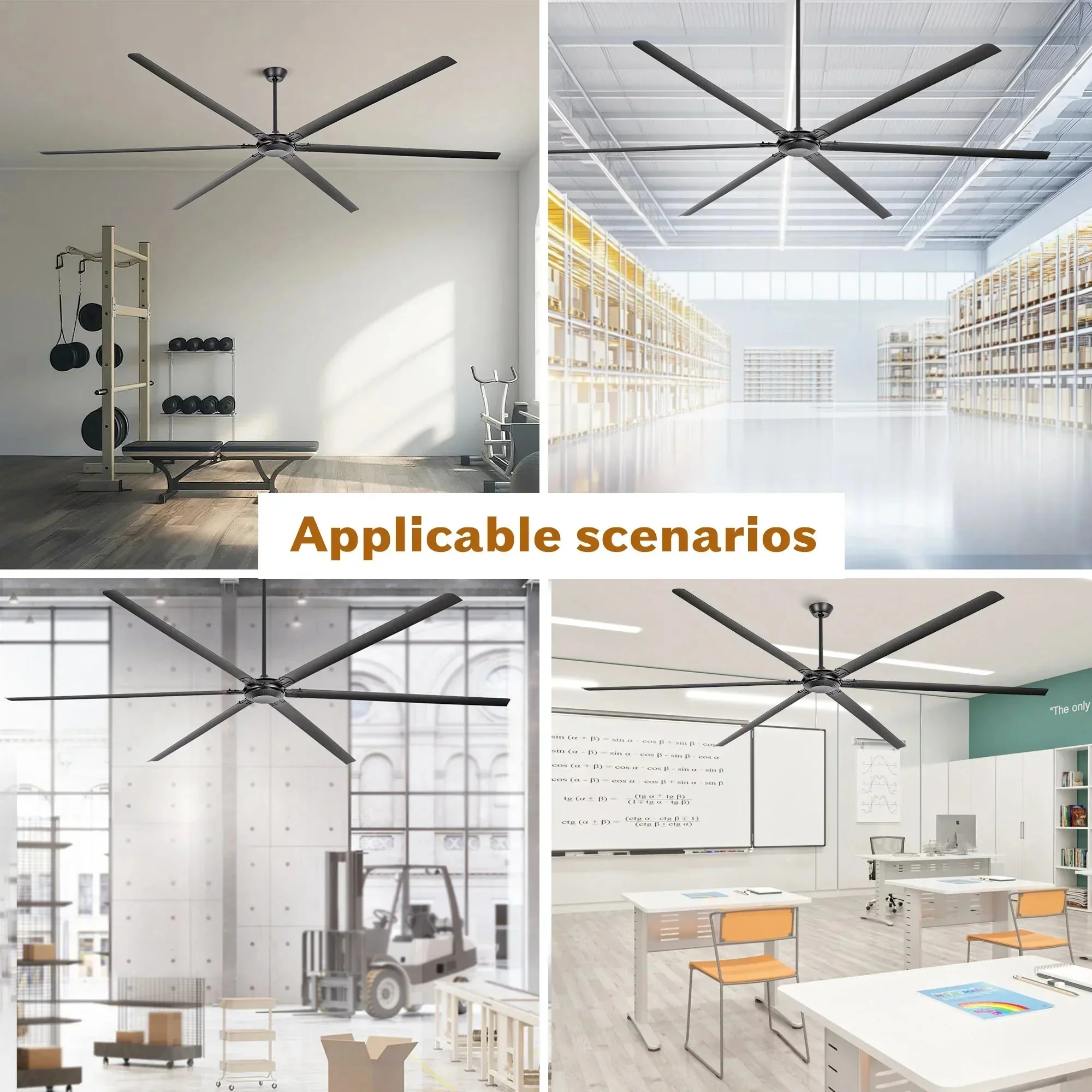 120 Inch HVLS Fan Jupiter Industrial Aluminum Extra Large Ceiling Fan with Remote Control - Image 5