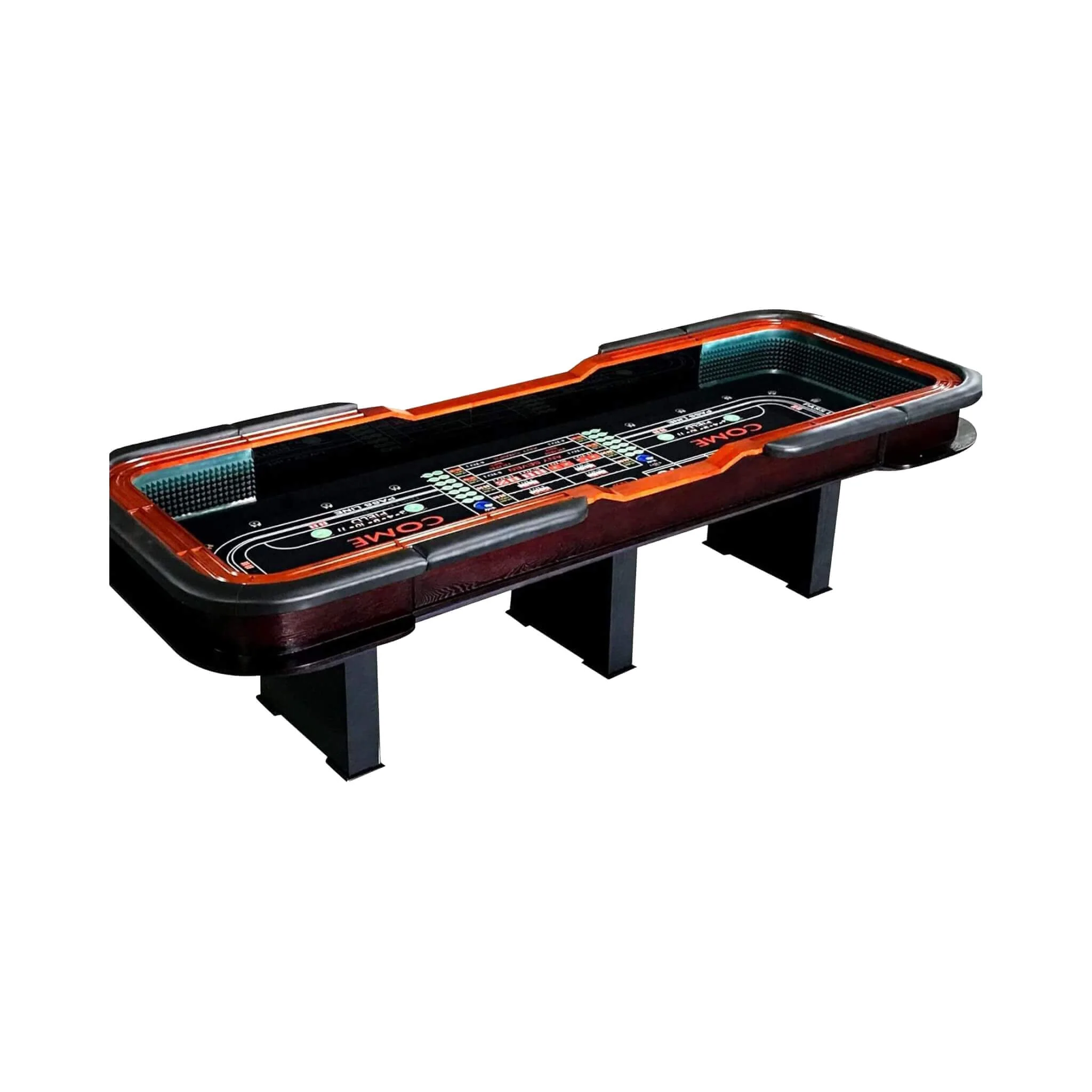 12FT Casino Style Craps Table With Full Drink Rail And Cushion Rim Cover (SAK35098) - Image 3