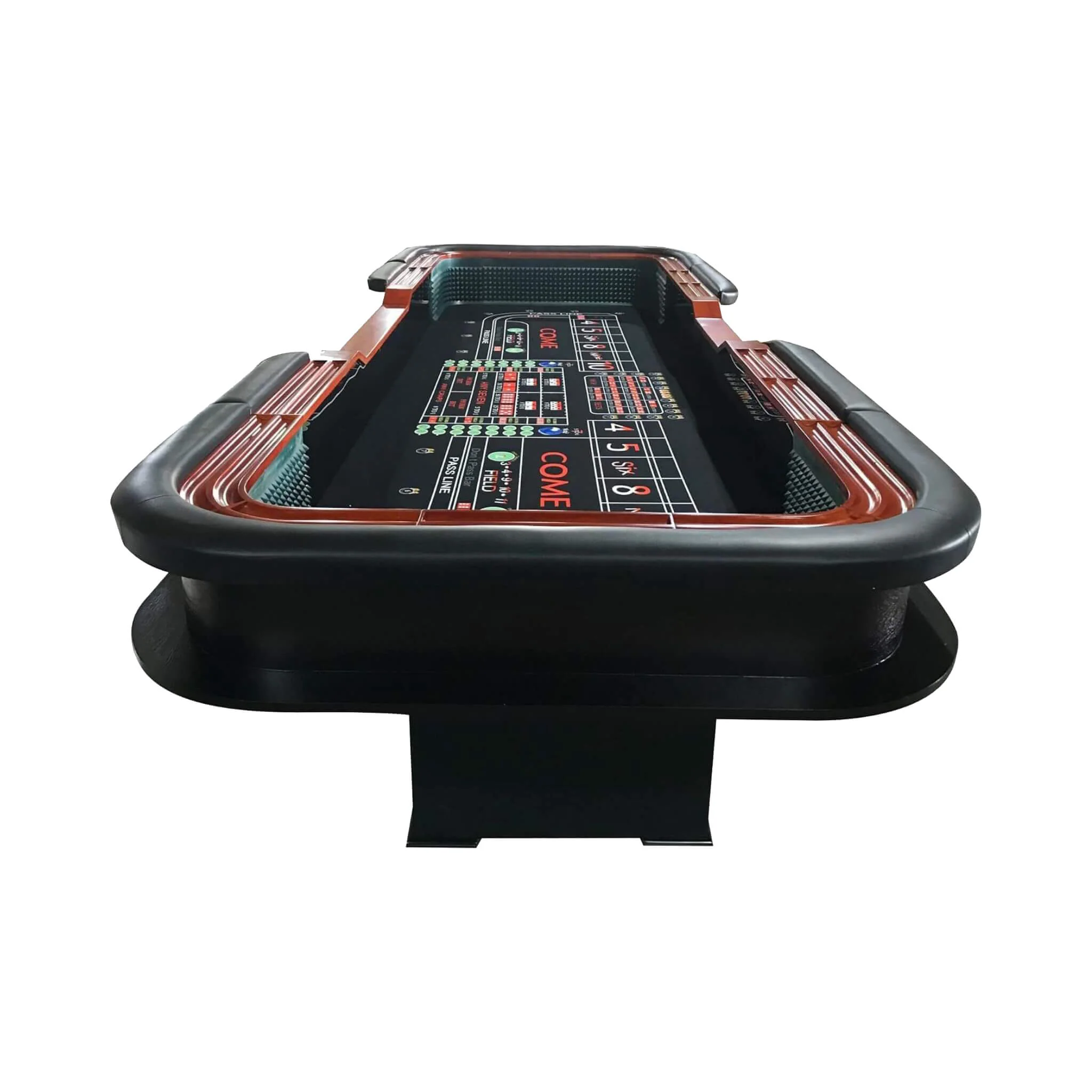 12FT Casino Style Craps Table With Full Drink Rail And Cushion Rim Cover (SAK35098) - Image 4