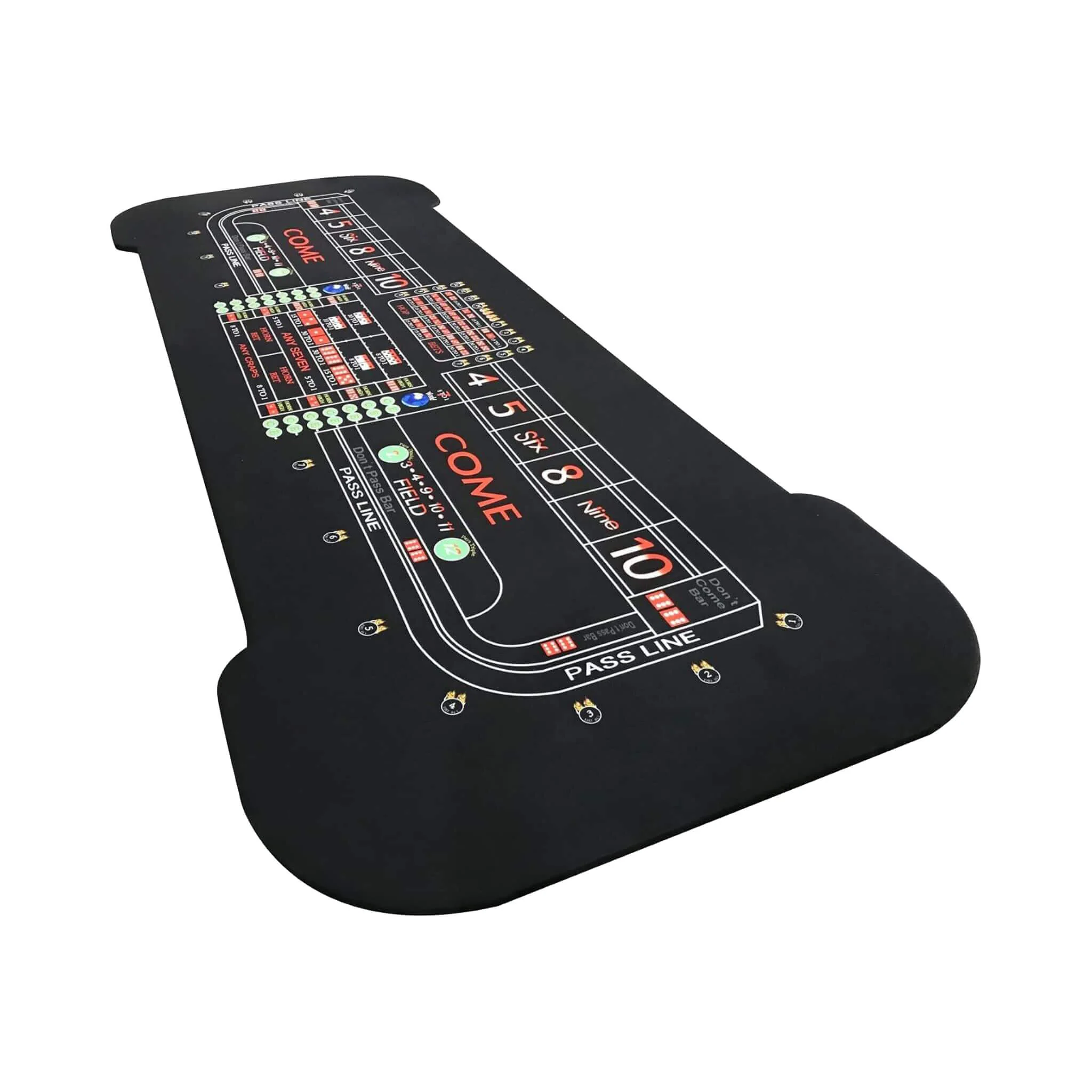 12FT Casino Style Craps Table With Full Drink Rail And Cushion Rim Cover (SAK35098) - Image 6