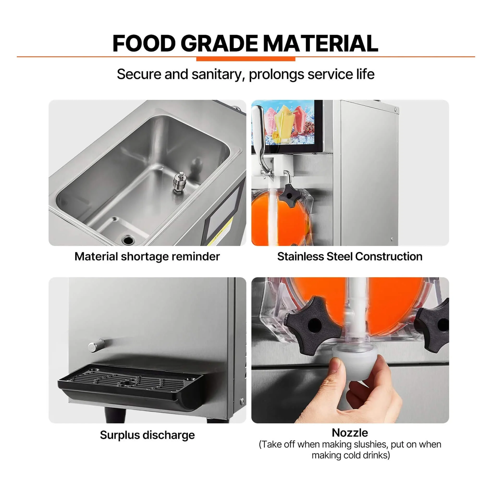 12L Commercial Single Tank Stainless Steel Slushy Machine With Touchscreen (SAK35871) - Image 5